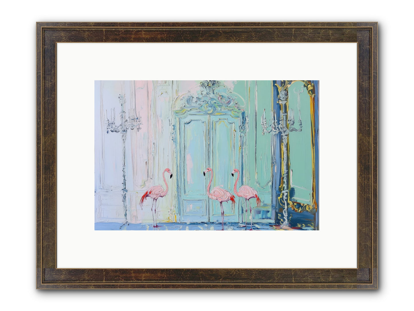 Wonderland Waiting Framed Print - Slimwoods Black/Gold 12x8