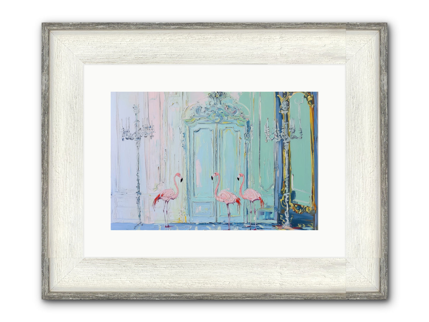 Wonderland Waiting Framed Print - Driftwood White 15x10