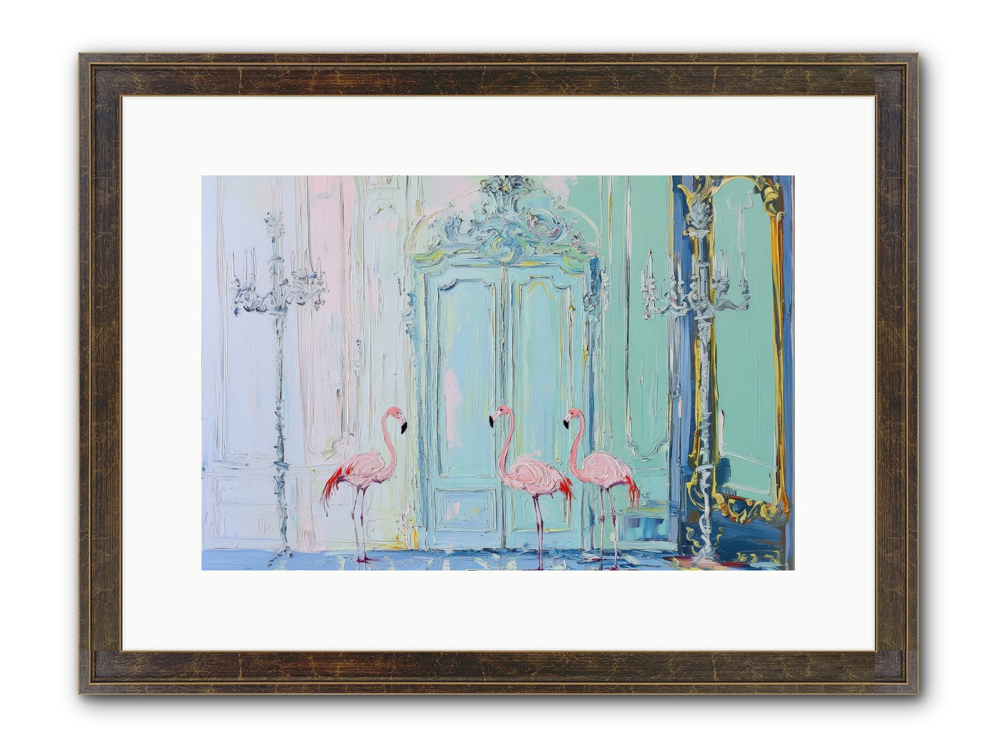 Wonderland Waiting Framed Print - Slimwoods Black/Gold 15x10