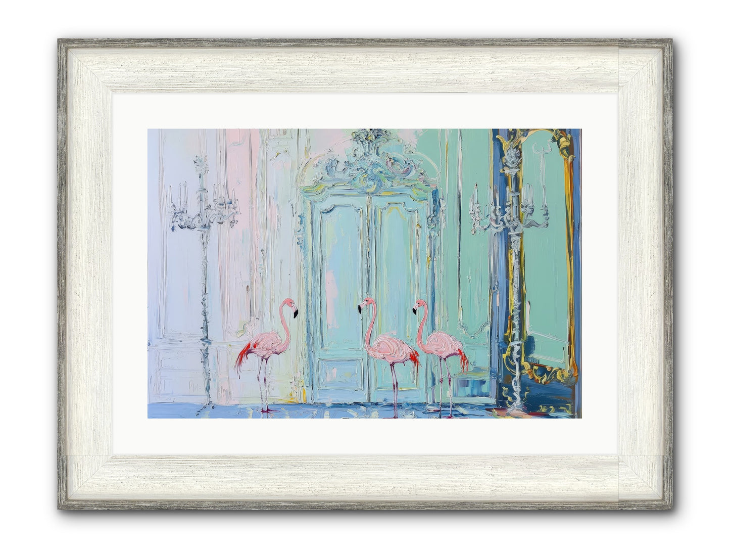 Wonderland Waiting Framed Print - Driftwood White 24x16