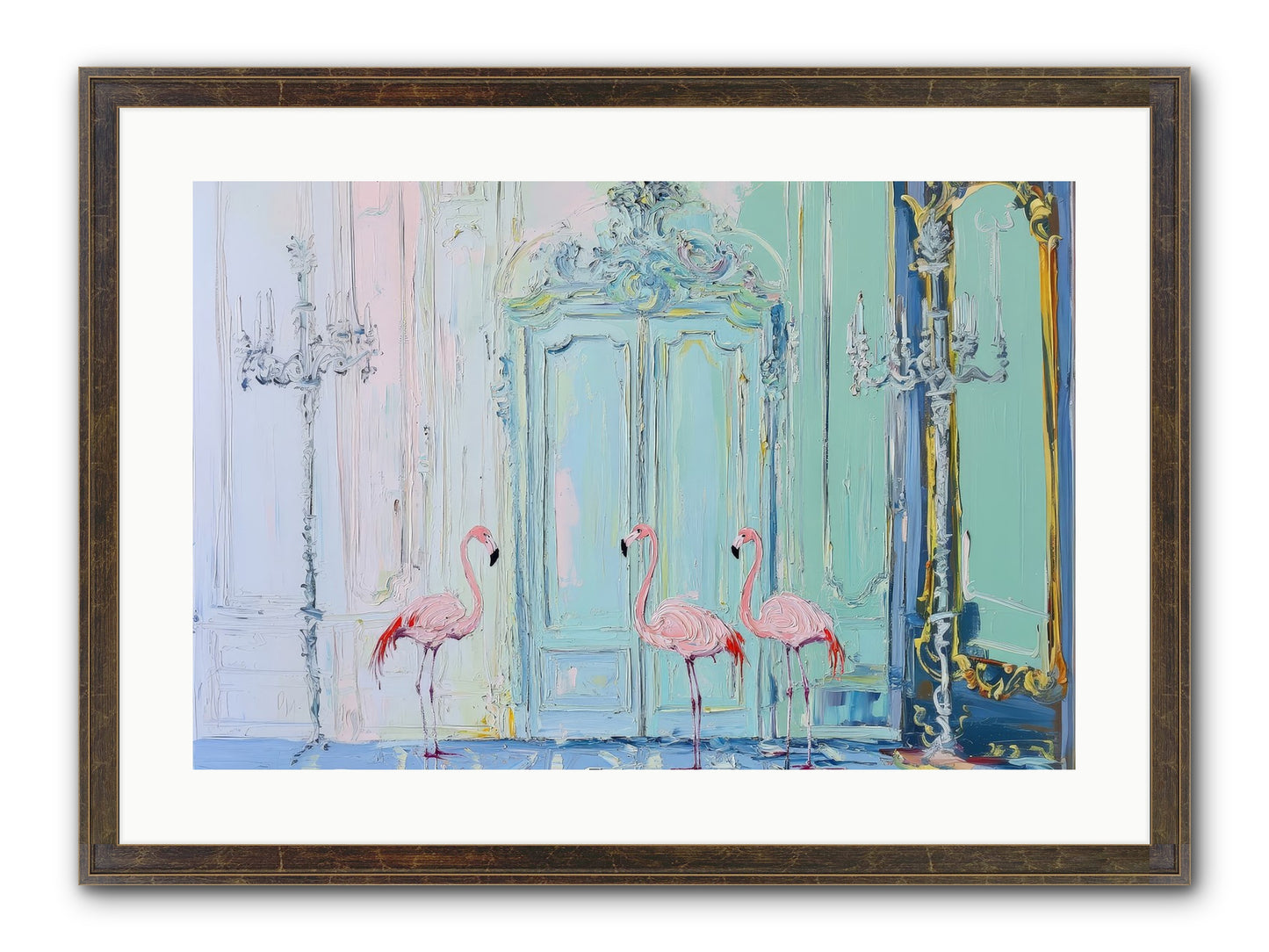 Wonderland Waiting Framed Print - Slimwoods Black/Gold 24x16