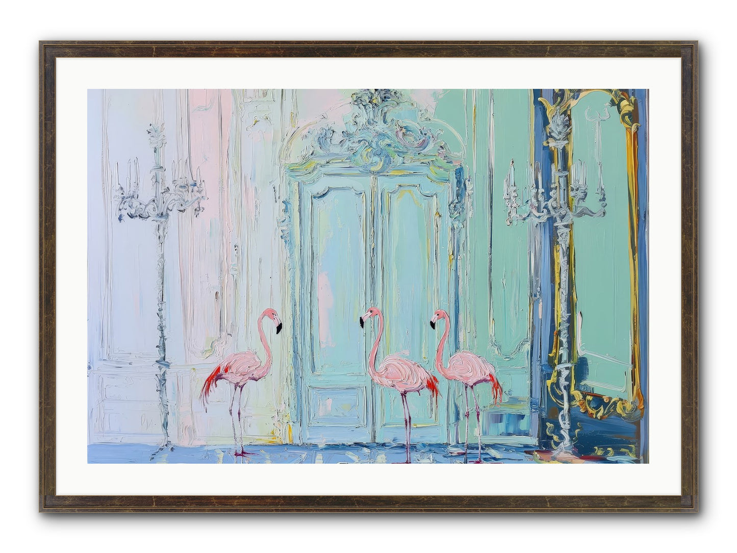 Wonderland Waiting Framed Print - Slimwoods Black/Gold 36x24