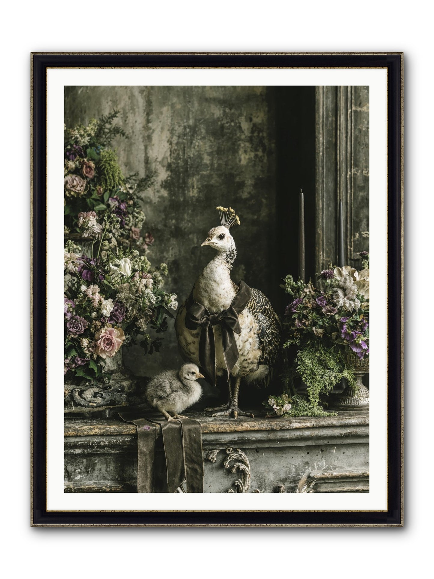 Wonderstruck Framed Print - Black & Gold 36x48
