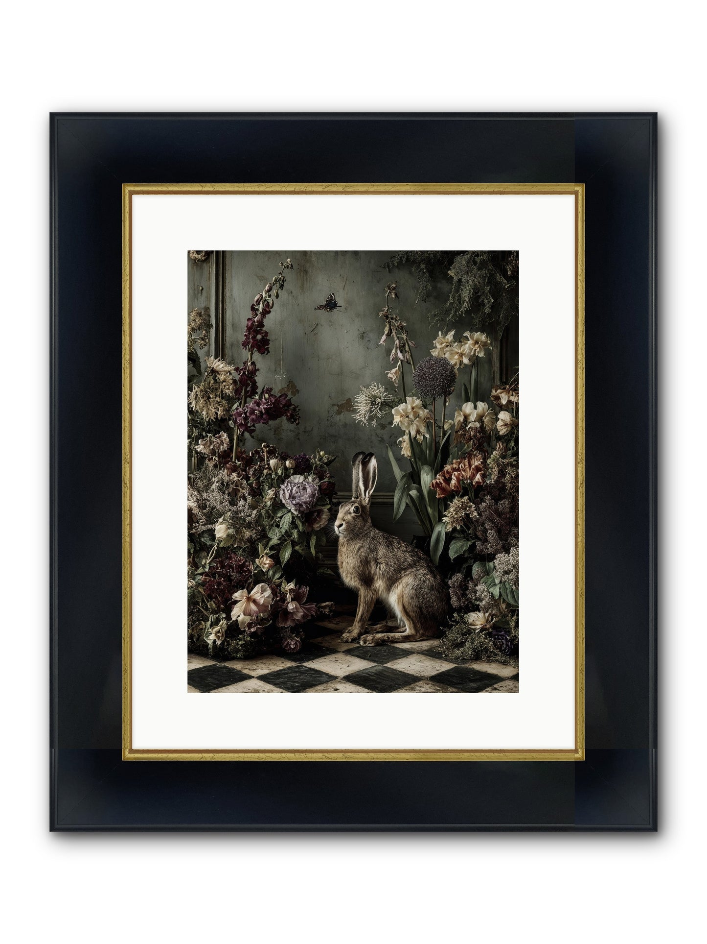 Woodland Enchantress Framed Print - Wide Black w/Gold 12x16