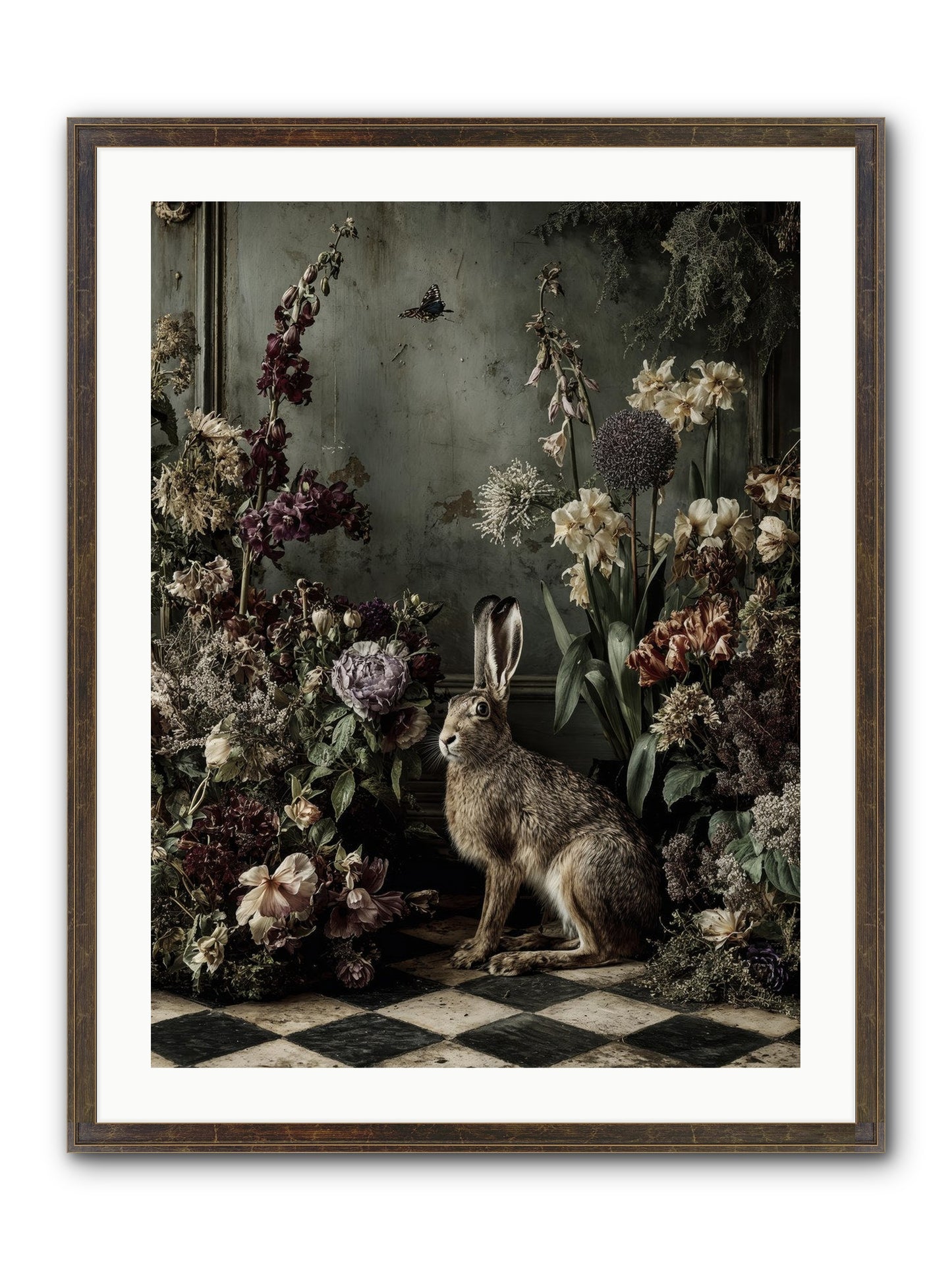 Woodland Enchantress Framed Print - Slimwoods Black/Gold 24x32