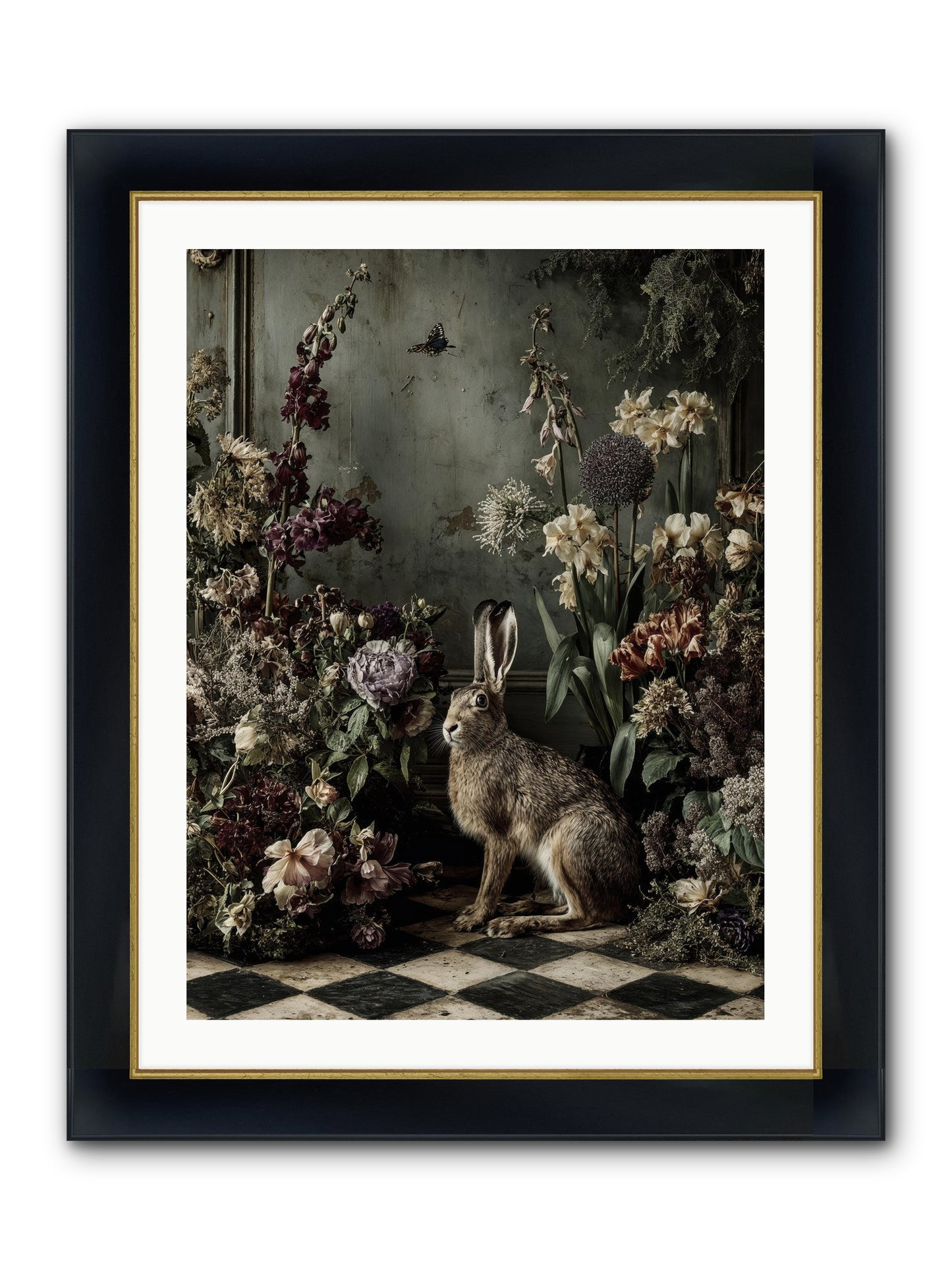 Woodland Enchantress Framed Print - Wide Black w/Gold 24x32