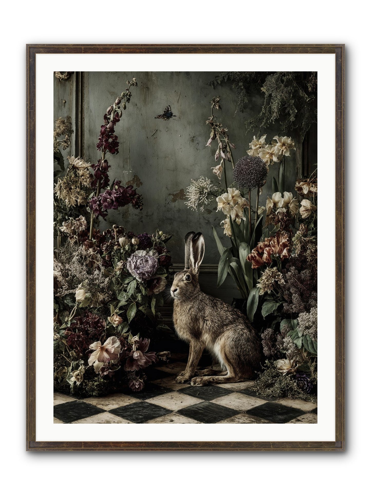 Woodland Enchantress Framed Print - Slimwoods Black/Gold 30x40