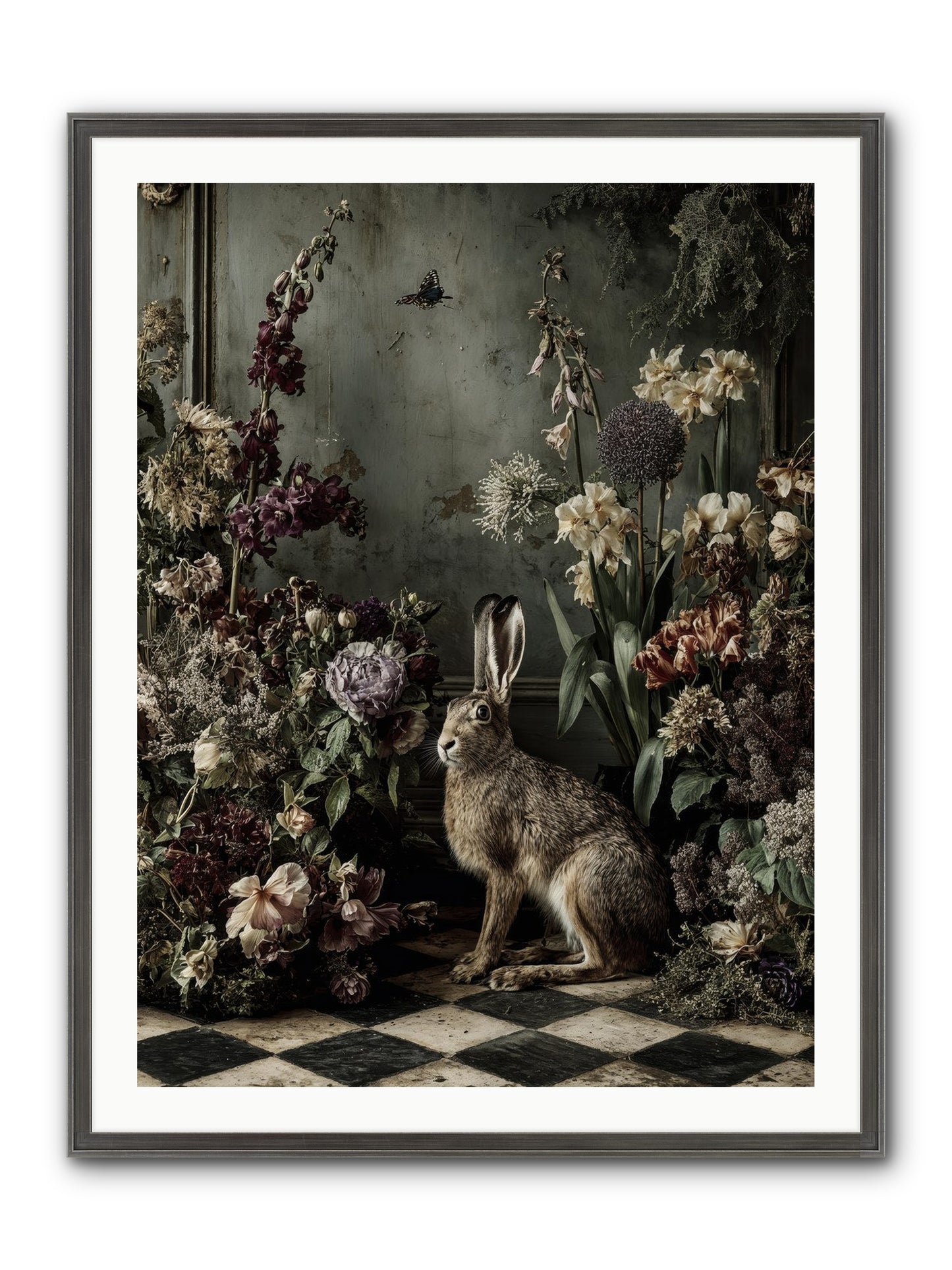 Woodland Enchantress Framed Print - Slimwoods Black/Silver 30x40