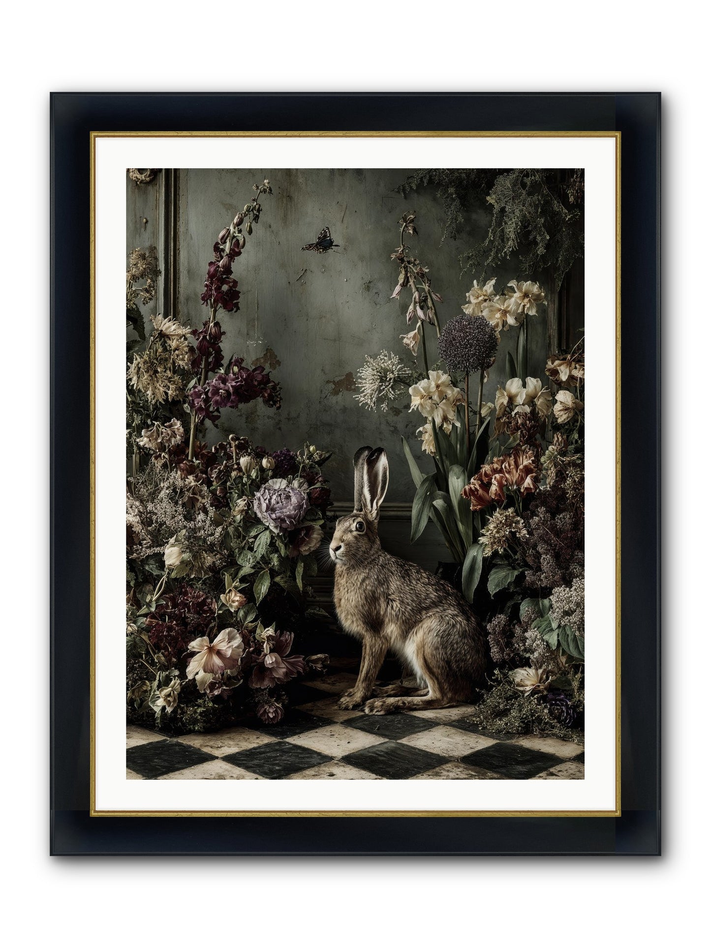 Woodland Enchantress Framed Print - Wide Black w/Gold 30x40