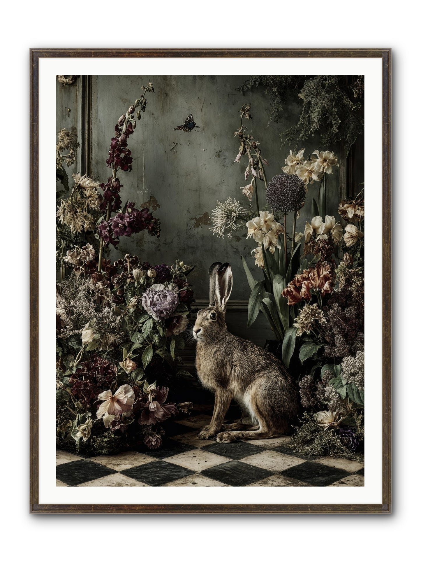 Woodland Enchantress Framed Print - Slimwoods Black/Gold 36x48