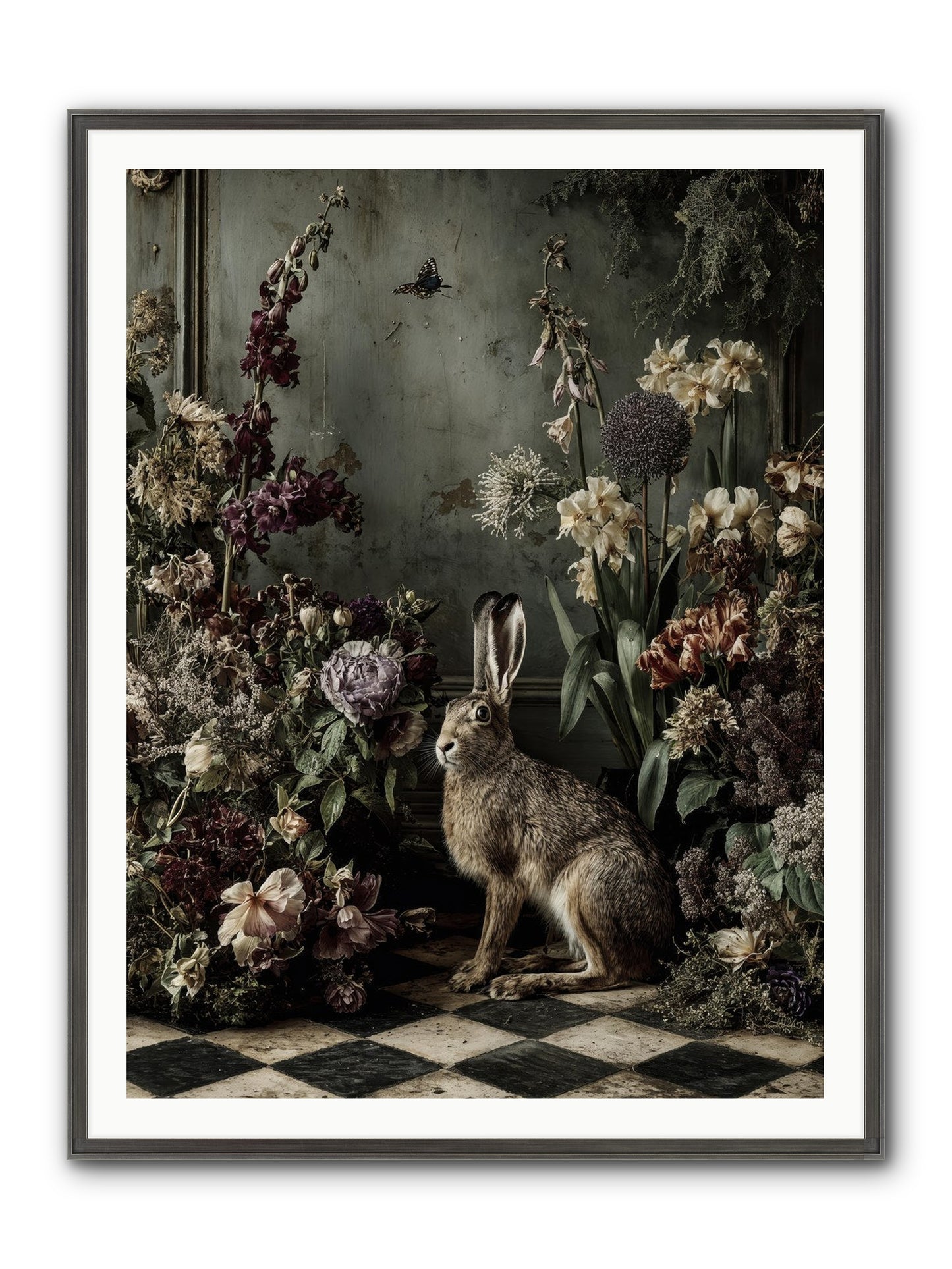 Woodland Enchantress Framed Print - Slimwoods Black/Silver 36x48