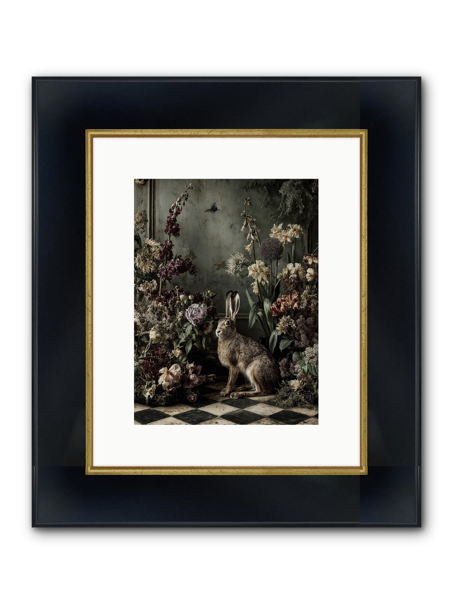 Woodland Enchantress Framed Print - Wide Black w/Gold 9x12
