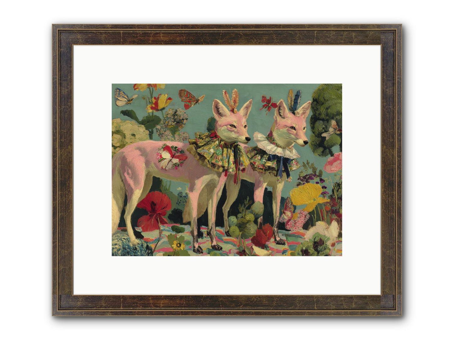 Woodland Haze Framed Print - Slimwoods Black/Gold 12x9