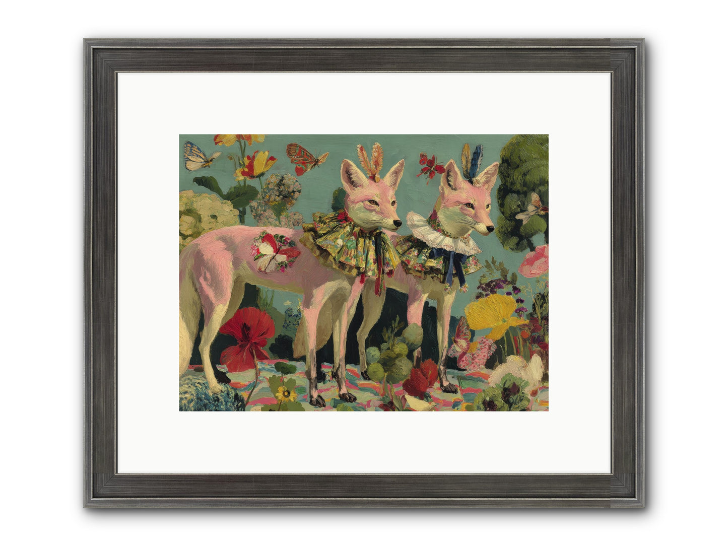 Woodland Haze Framed Print - Slimwoods Black/Silver 12x9
