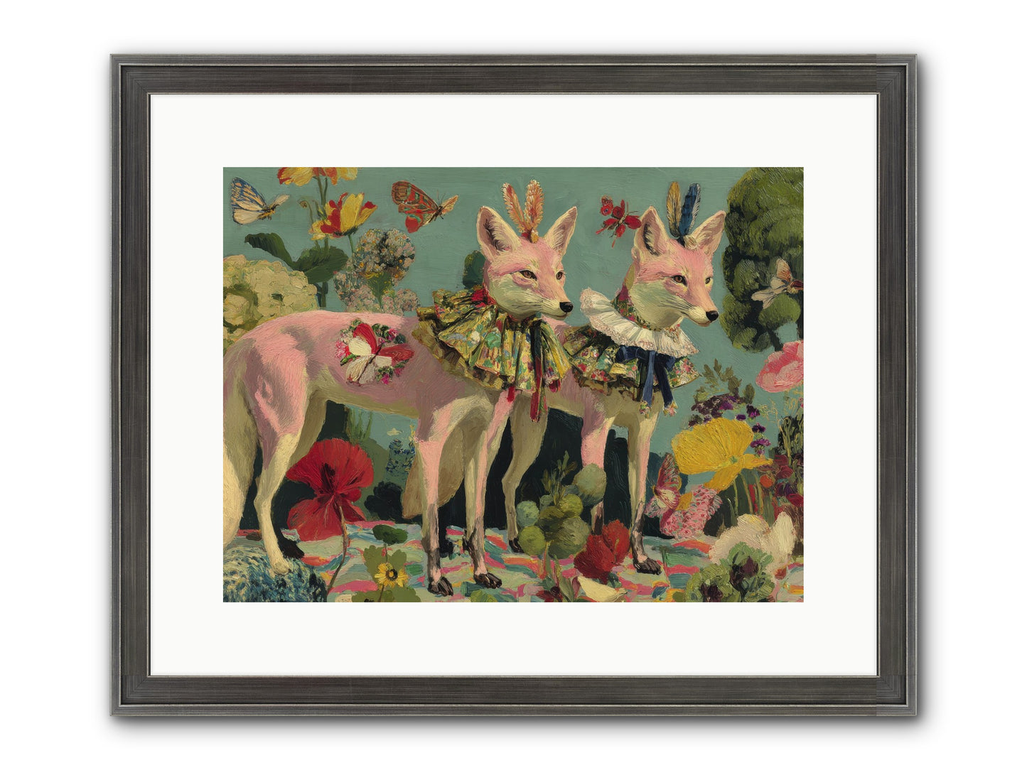 Woodland Haze Framed Print - Slimwoods Black/Silver 16x12