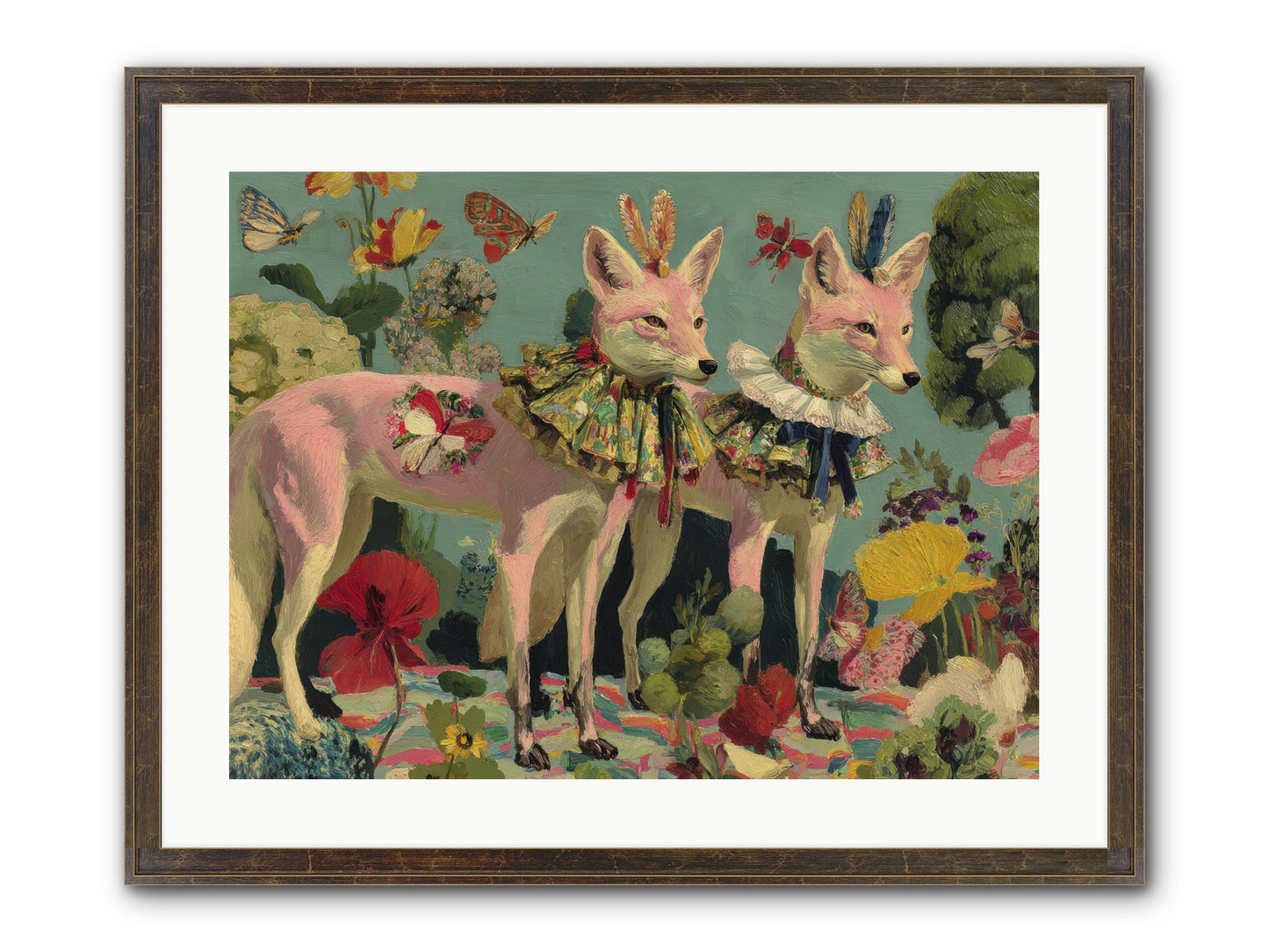Woodland Haze Framed Print - Slimwoods Black/Gold 24x18