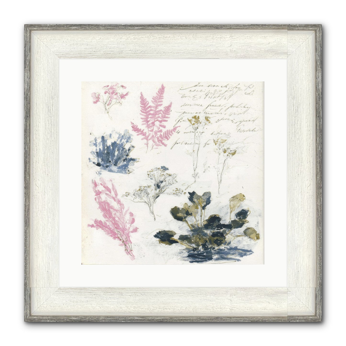 Woodland Memoir No.1 Framed Print - Driftwood White 16x16