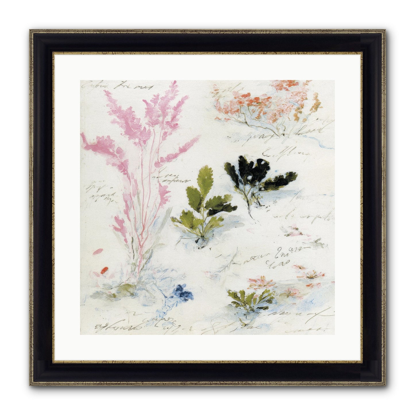 Woodland Memoir No.2 Framed Print - Black & Gold 20x20