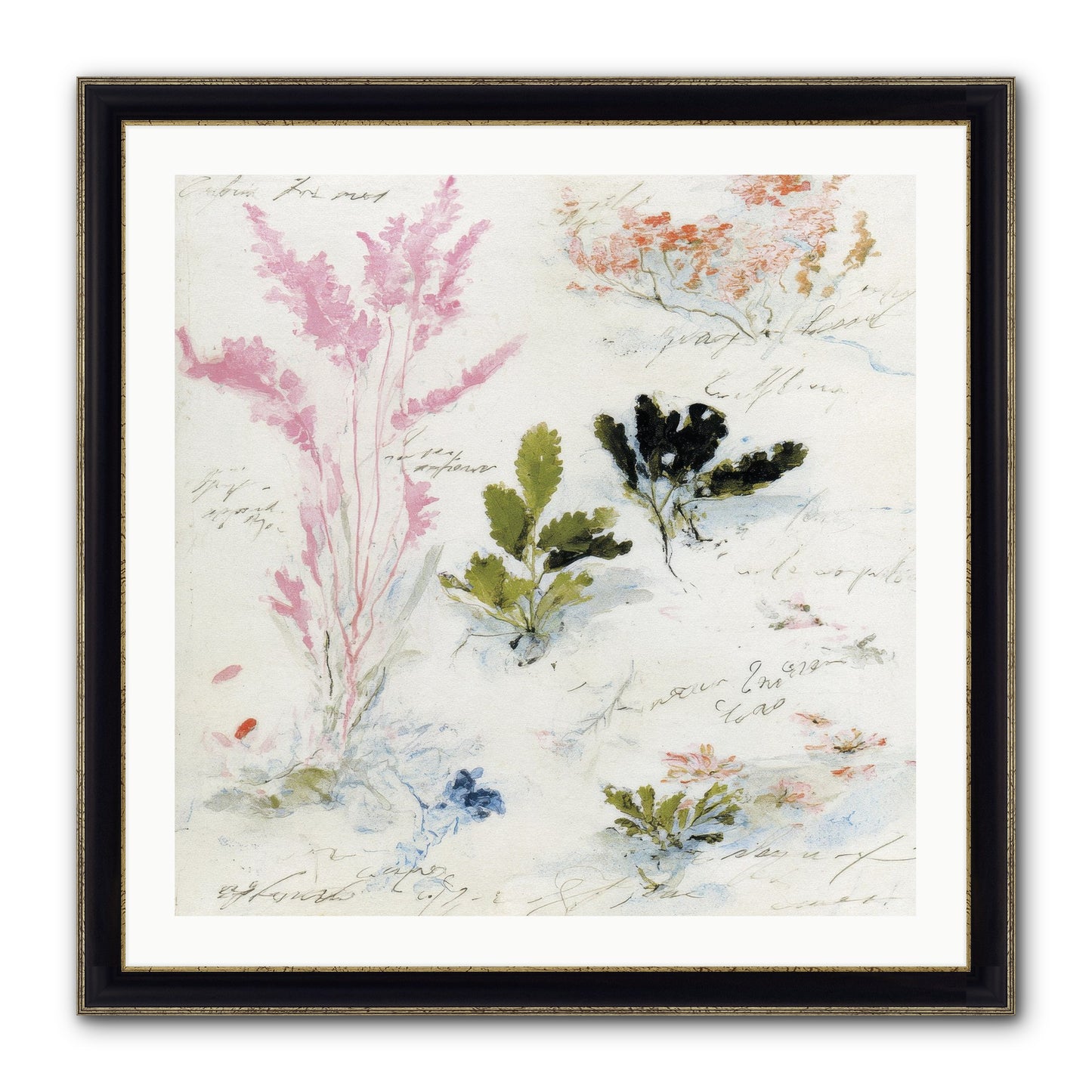 Woodland Memoir No.2 Framed Print - Black & Gold 30x30