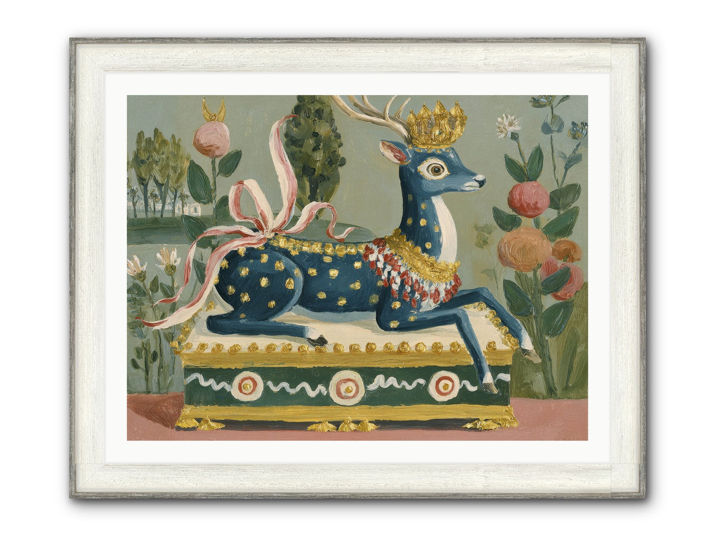 Woodland Queen Framed Print - Driftwood White 40x30
