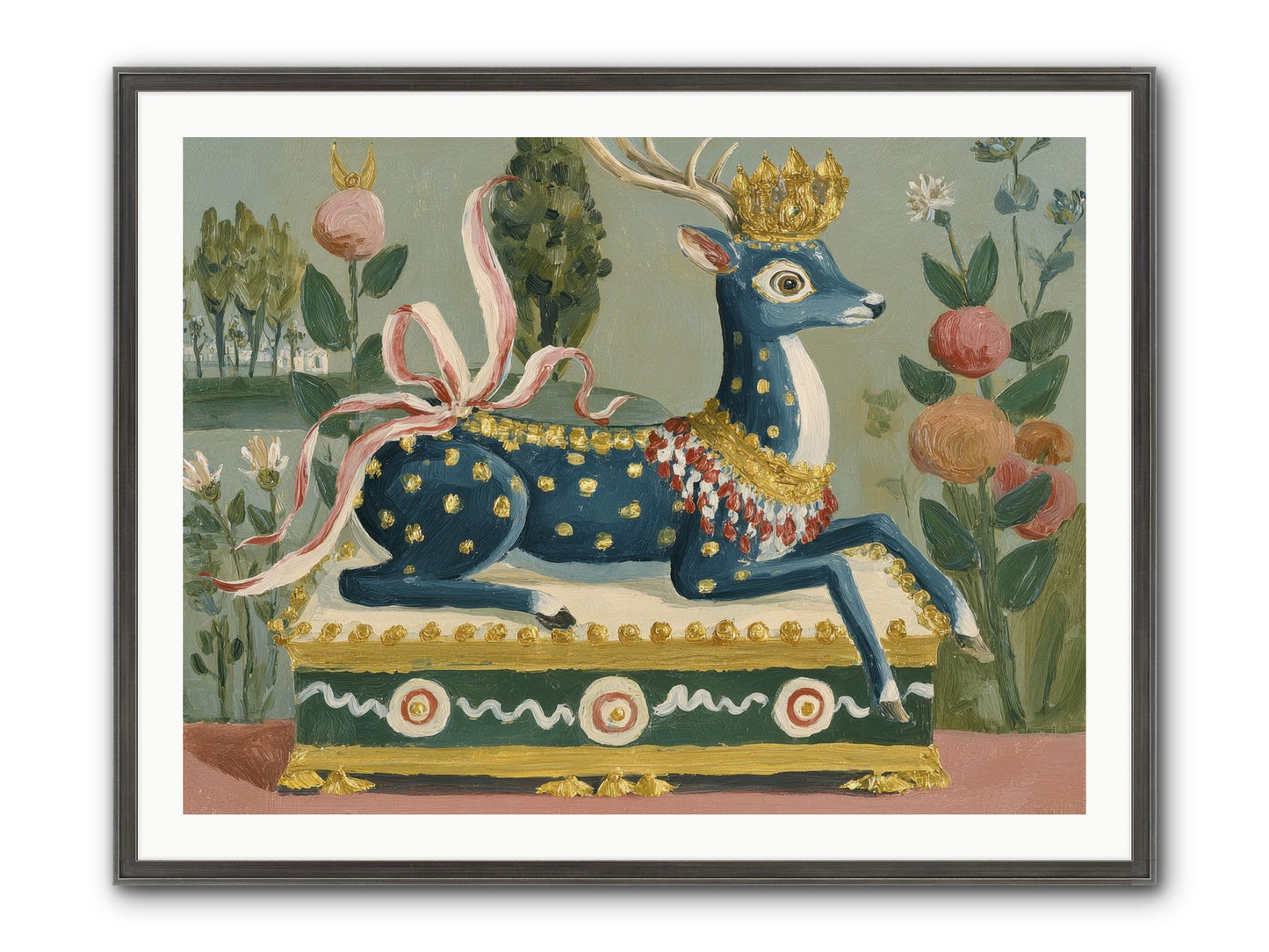 Woodland Queen Framed Print - Slimwoods Black/Silver 40x30