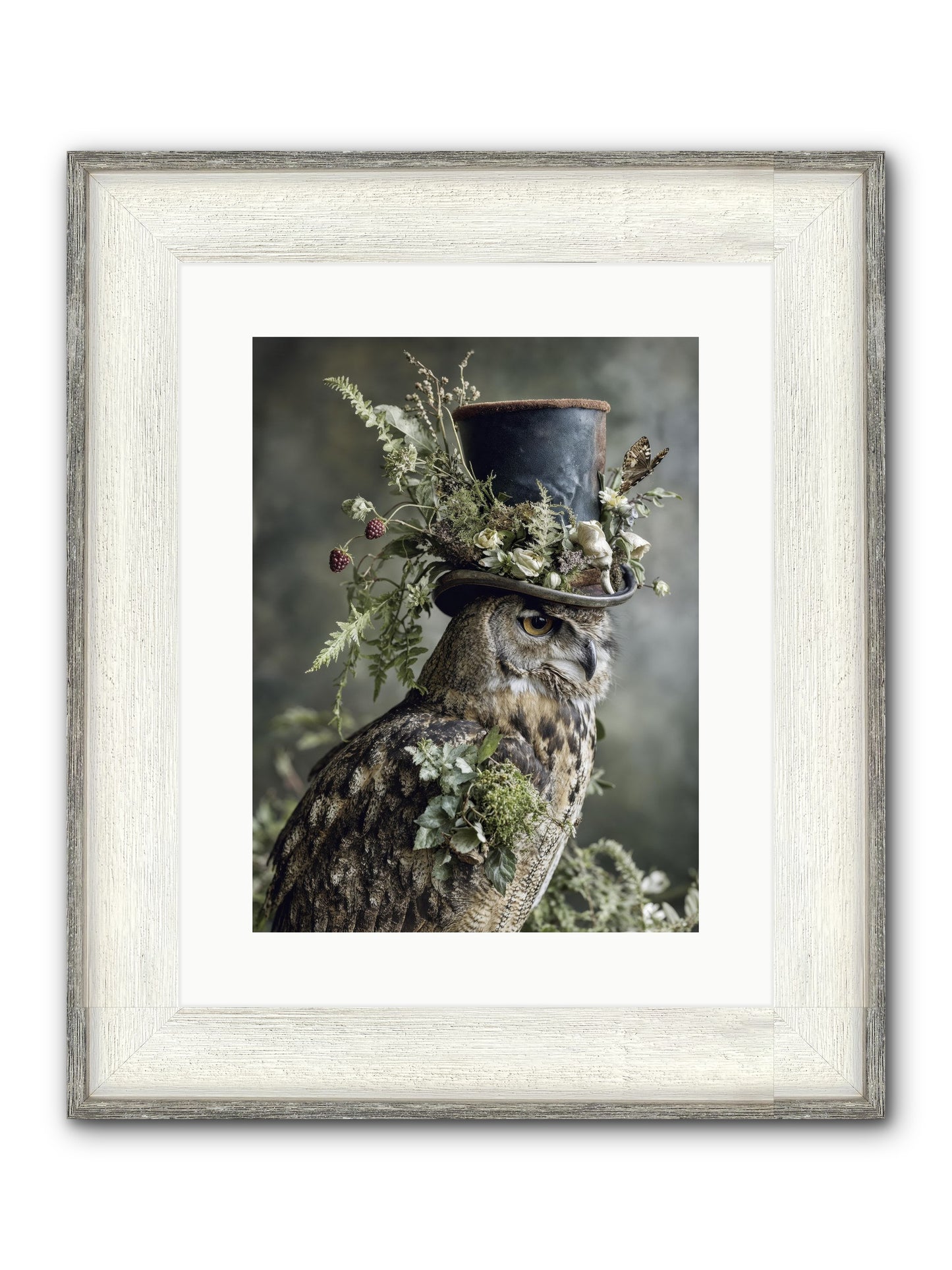 Woodland Sovereign Framed Print - Driftwood White 12x16