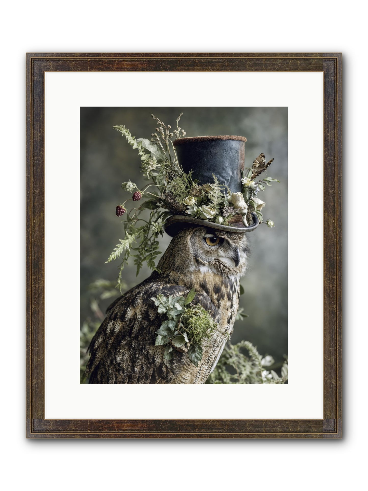 Woodland Sovereign Framed Print - Slimwoods Black/Gold 12x16
