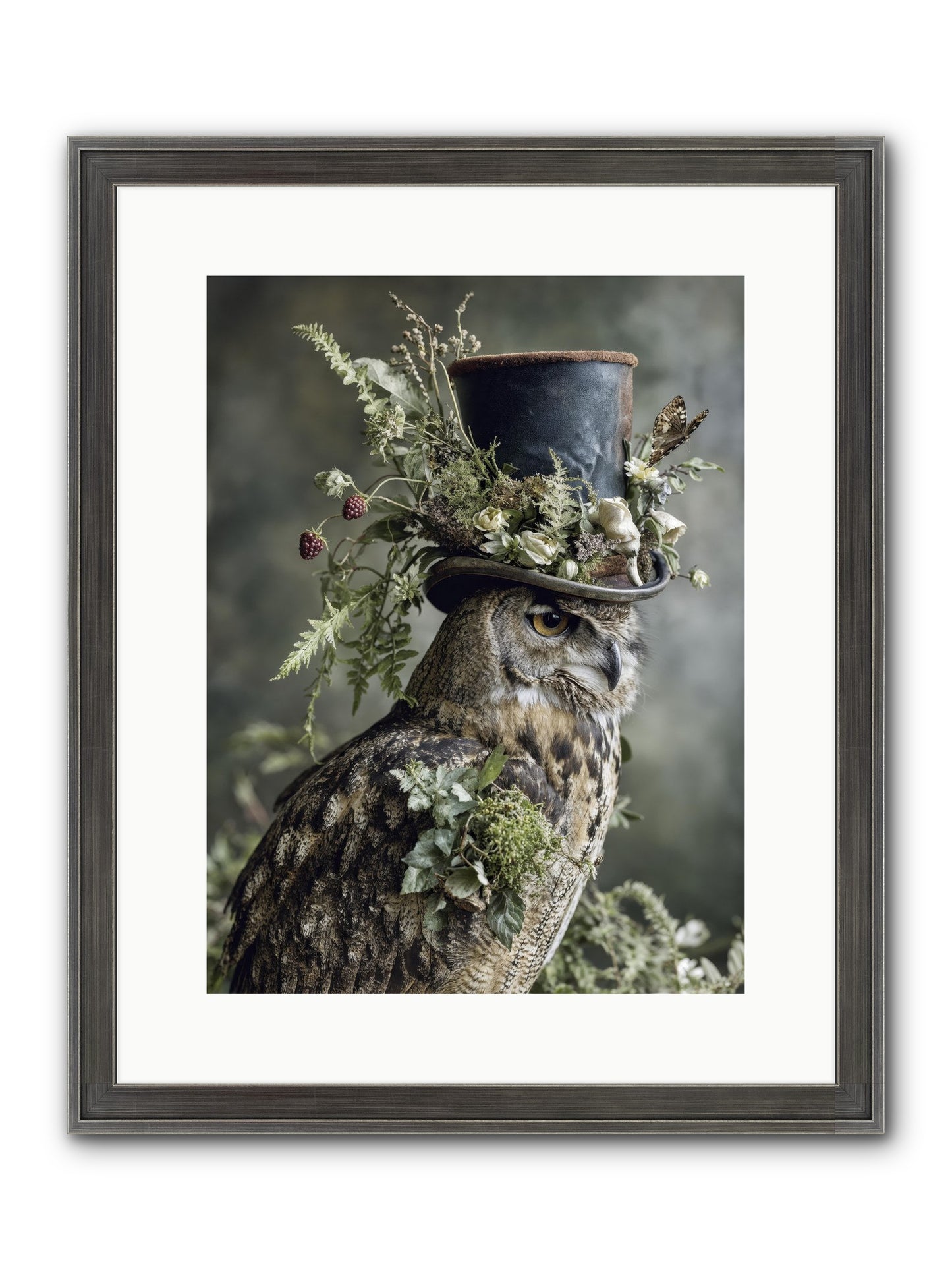 Woodland Sovereign Framed Print - Slimwoods Black/Silver 12x16