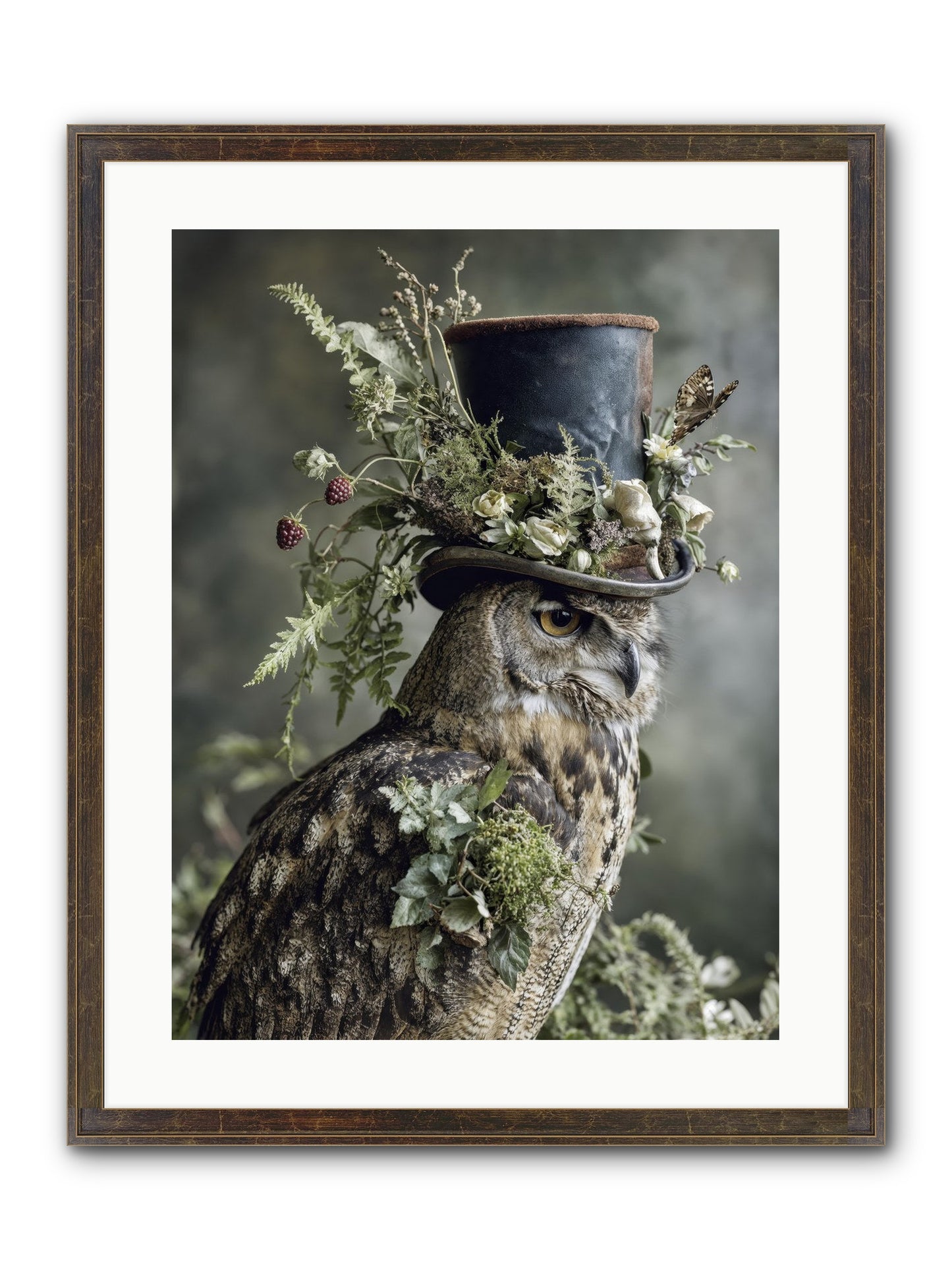 Woodland Sovereign Framed Print - Slimwoods Black/Gold 18x24