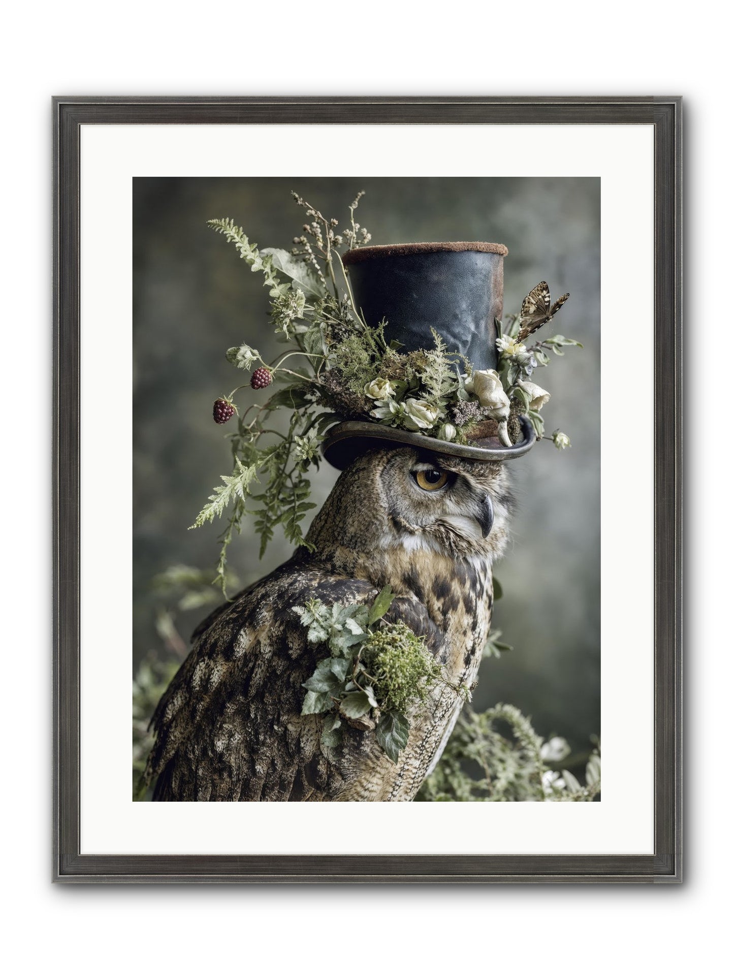 Woodland Sovereign Framed Print - Slimwoods Black/Silver 18x24