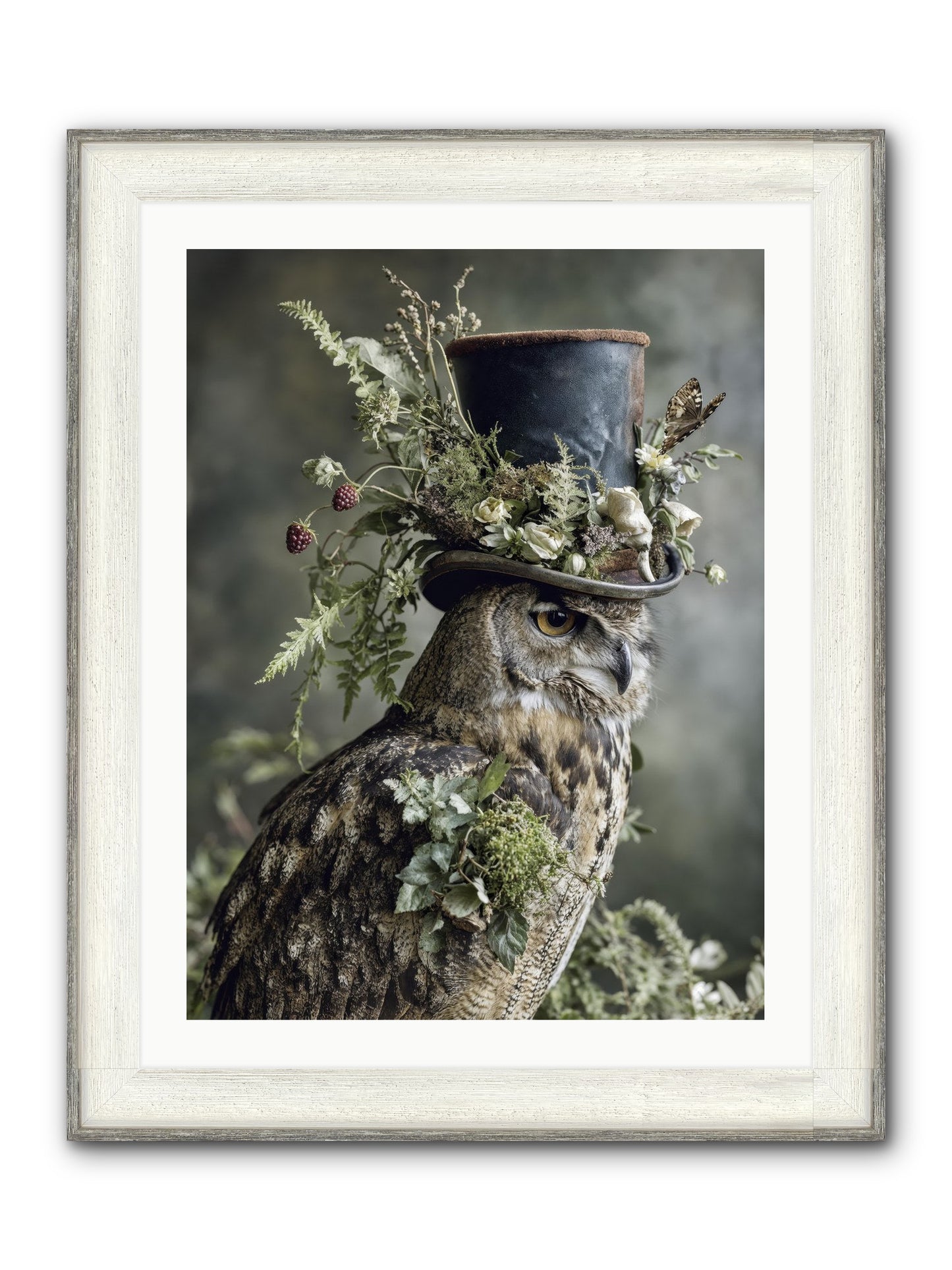 Woodland Sovereign Framed Print - Driftwood White 24x32