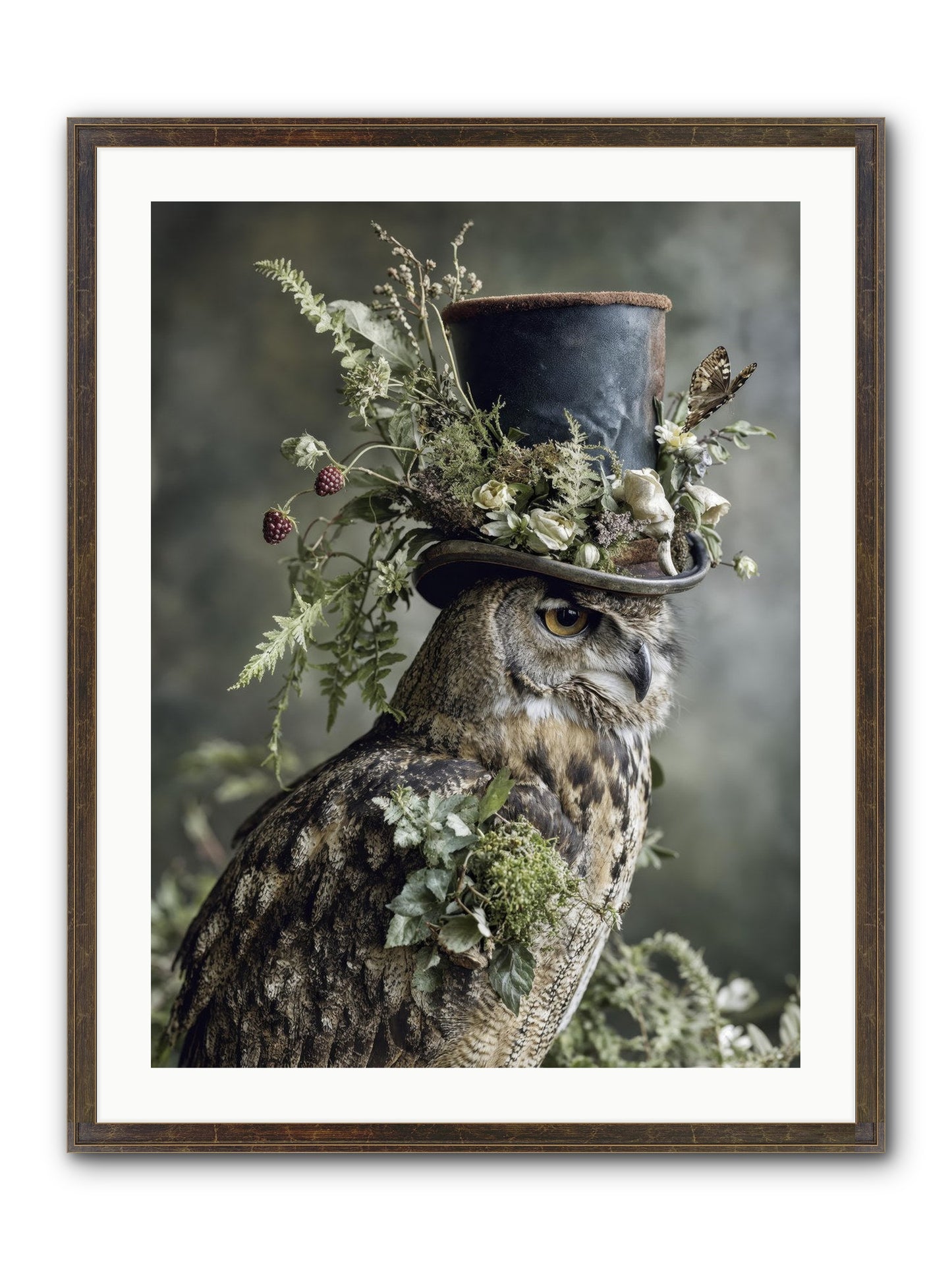 Woodland Sovereign Framed Print - Slimwoods Black/Gold 24x32