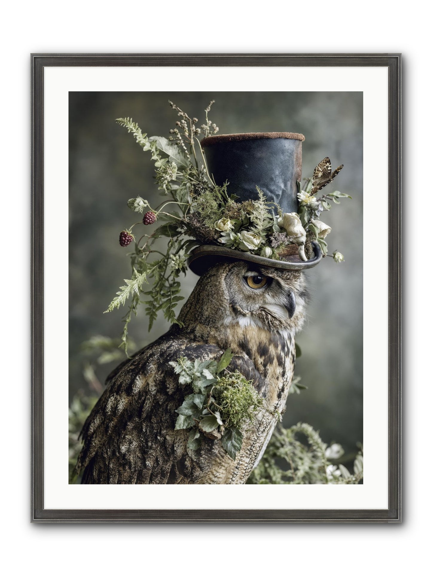 Woodland Sovereign Framed Print - Slimwoods Black/Silver 24x32