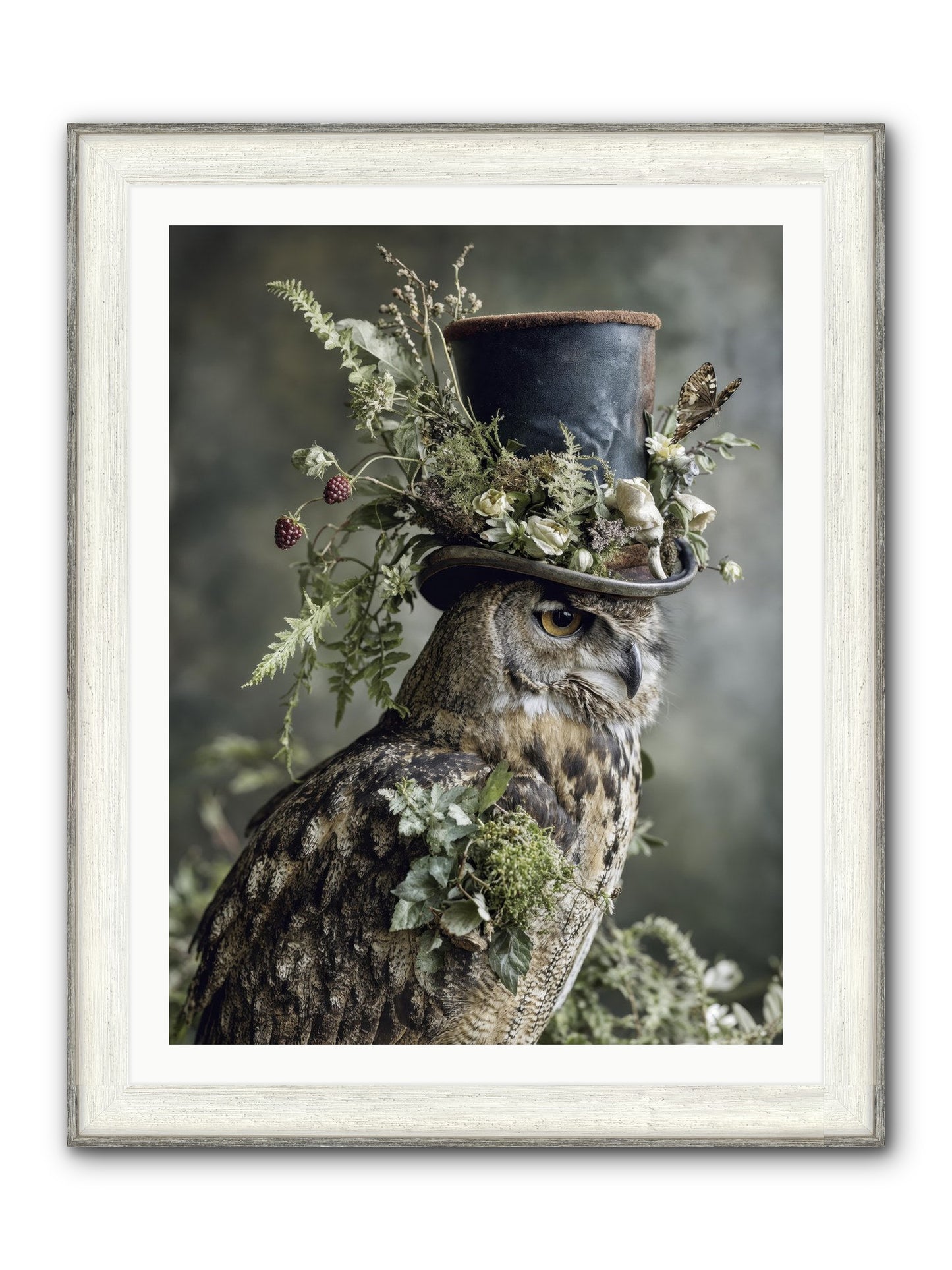 Woodland Sovereign Framed Print - Driftwood White 30x40