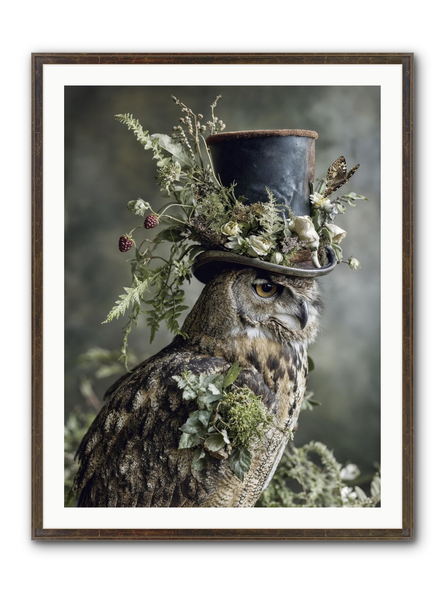 Woodland Sovereign Framed Print - Slimwoods Black/Gold 30x40
