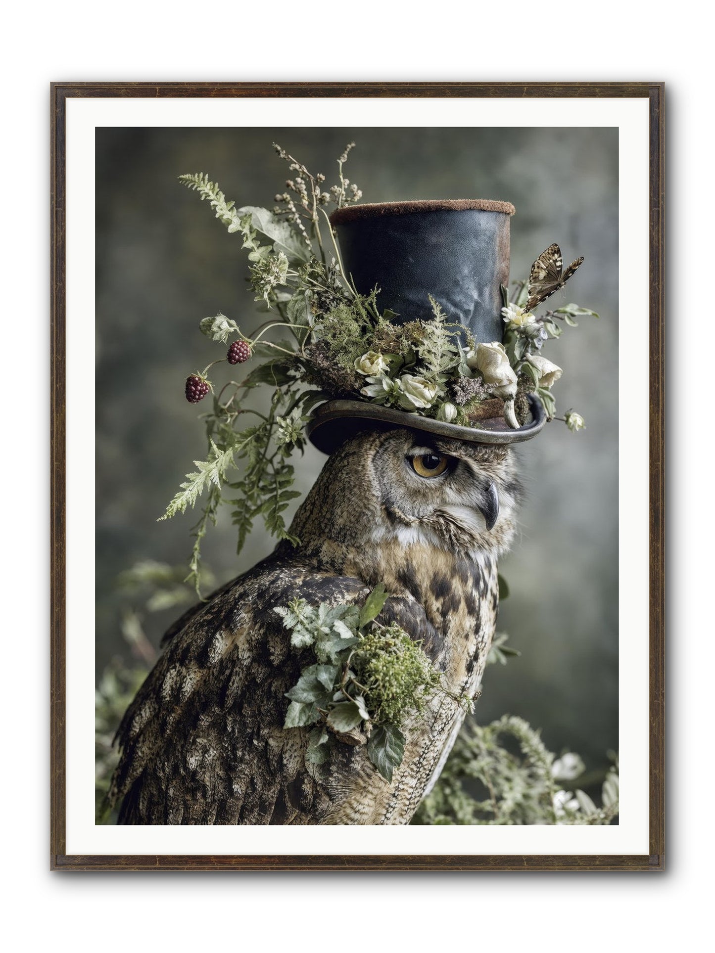 Woodland Sovereign Framed Print - Slimwoods Black/Gold 36x48