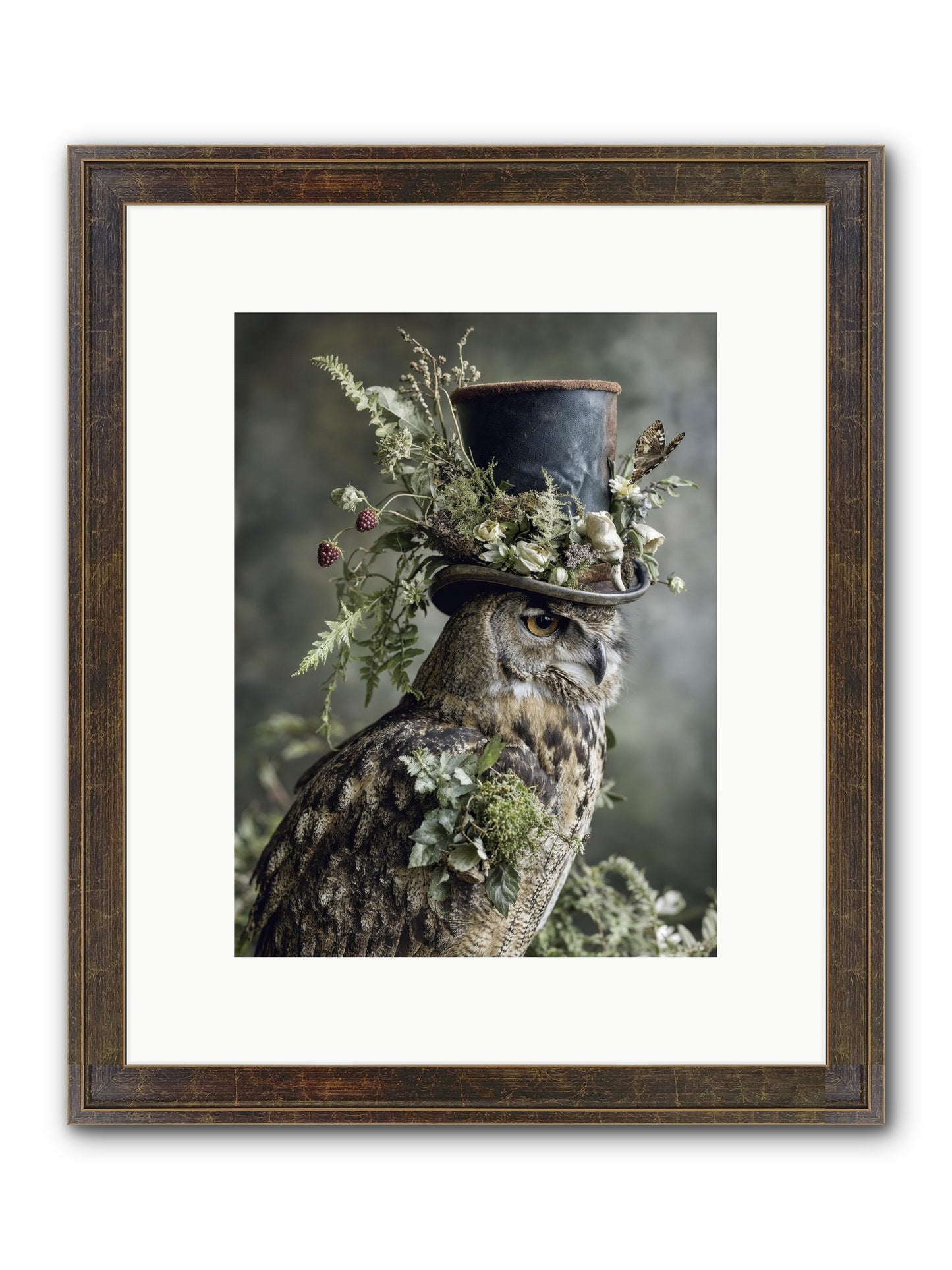 Woodland Sovereign Framed Print - Slimwoods Black/Gold 9x12