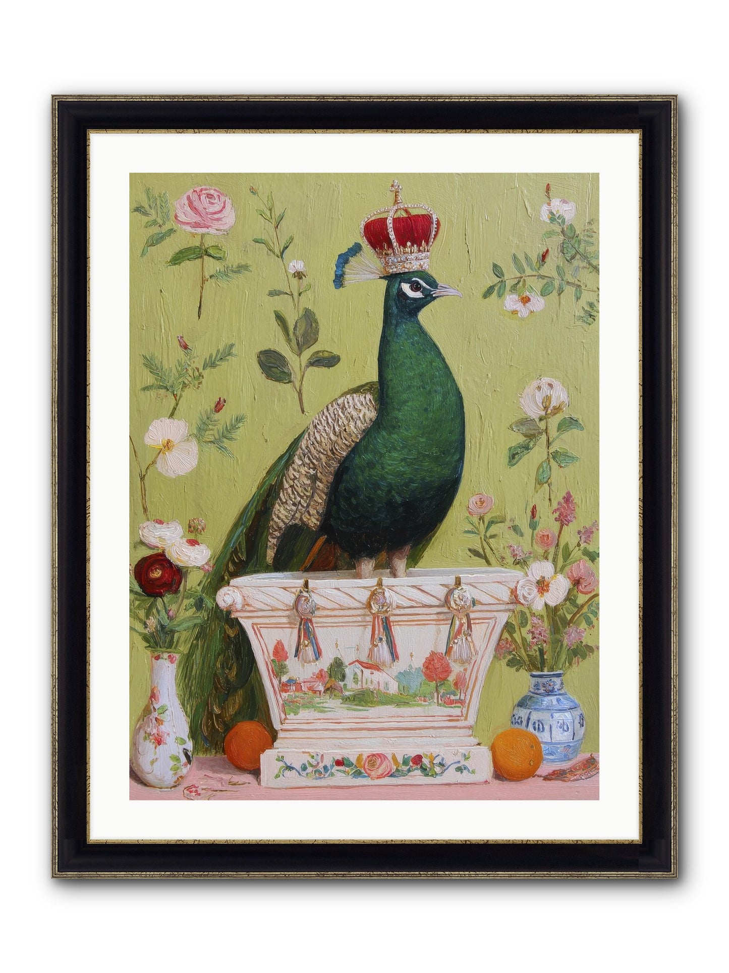 Woodland Vigil Framed Print - Black & Gold 24x32