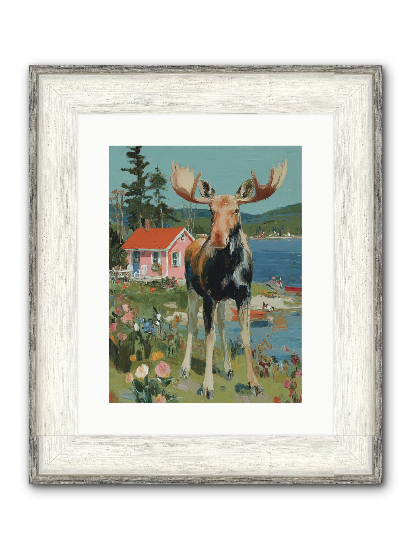 Woodland Wanderer Framed Print - Driftwood White 12x16