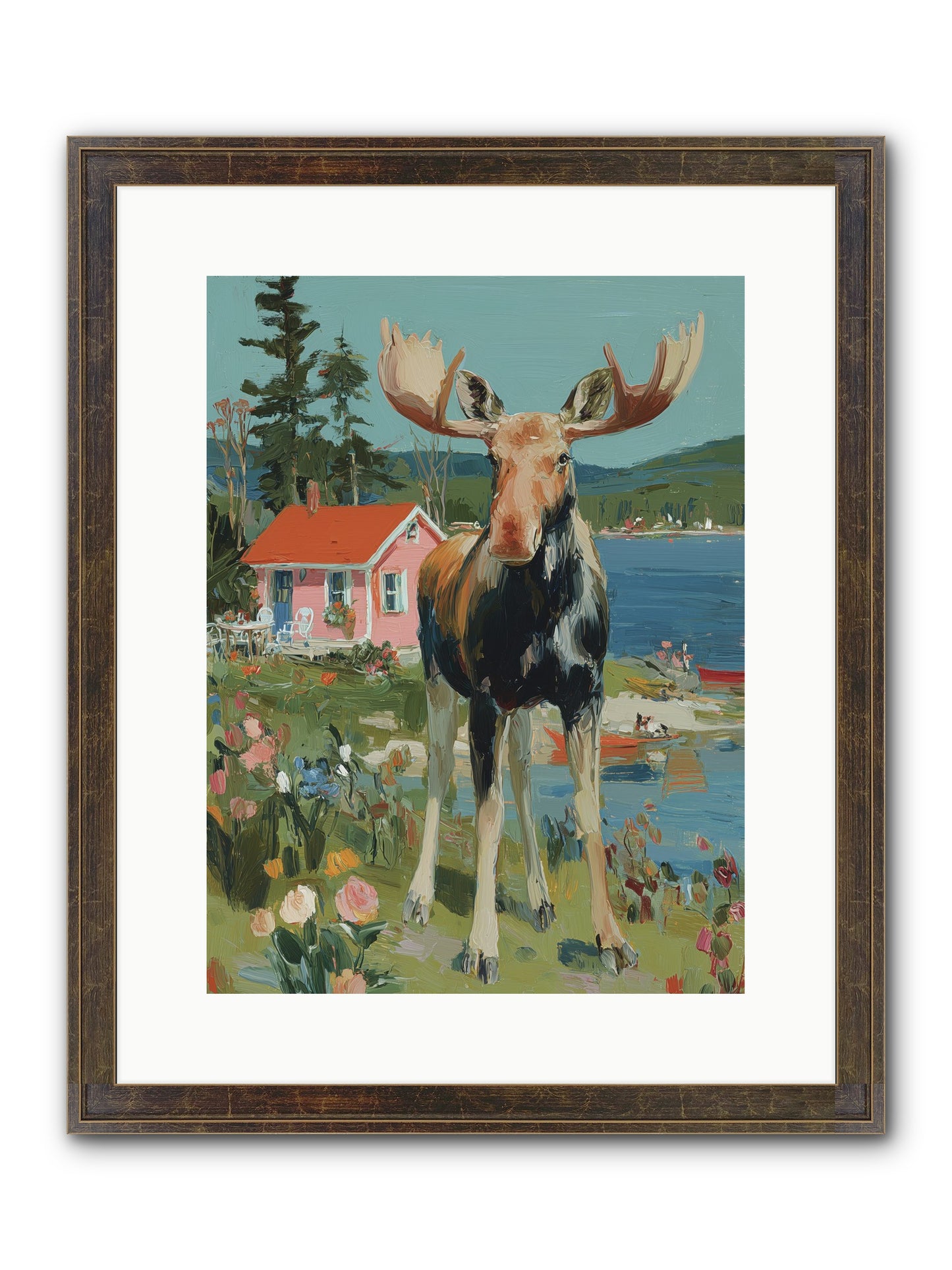 Woodland Wanderer Framed Print - Slimwoods Black/Gold 12x16