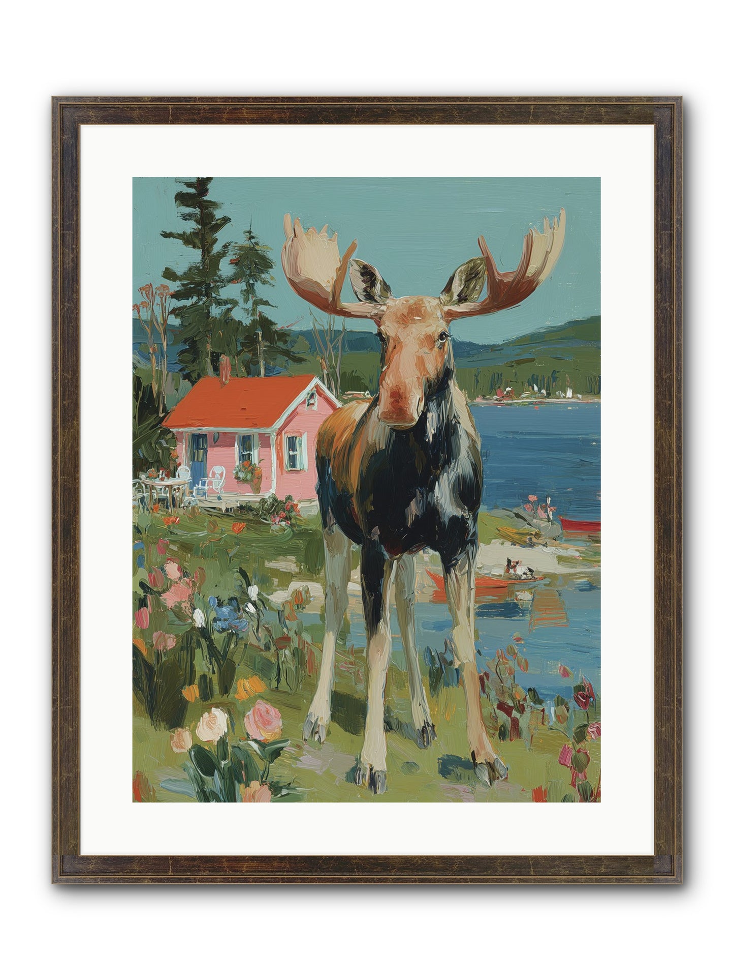 Woodland Wanderer Framed Print - Slimwoods Black/Gold 18x24