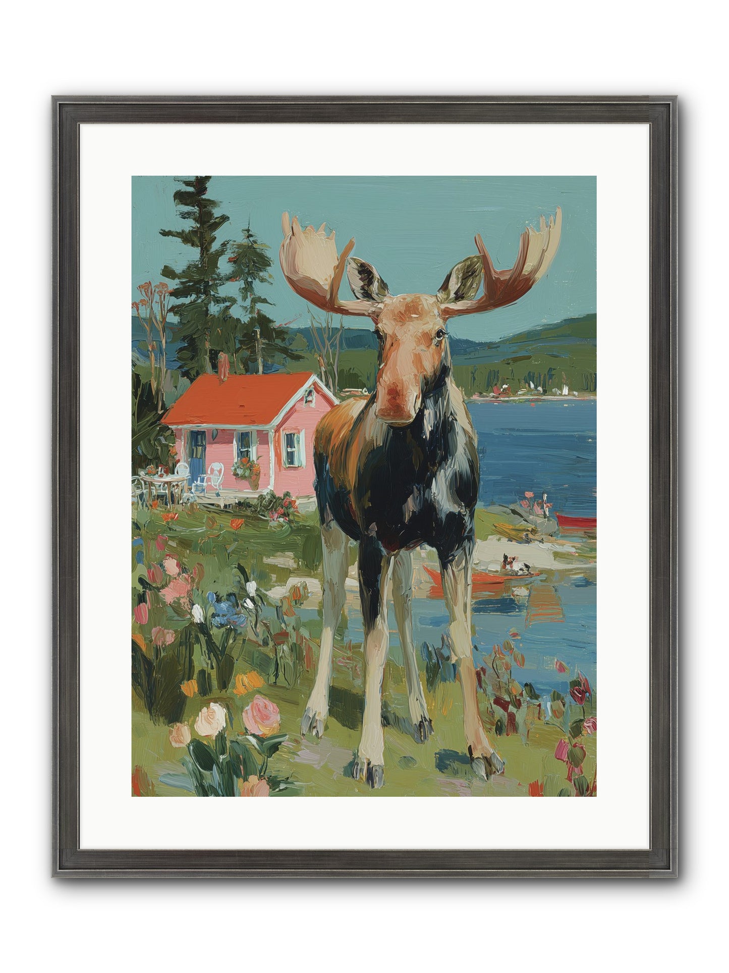 Woodland Wanderer Framed Print - Slimwoods Black/Silver 18x24