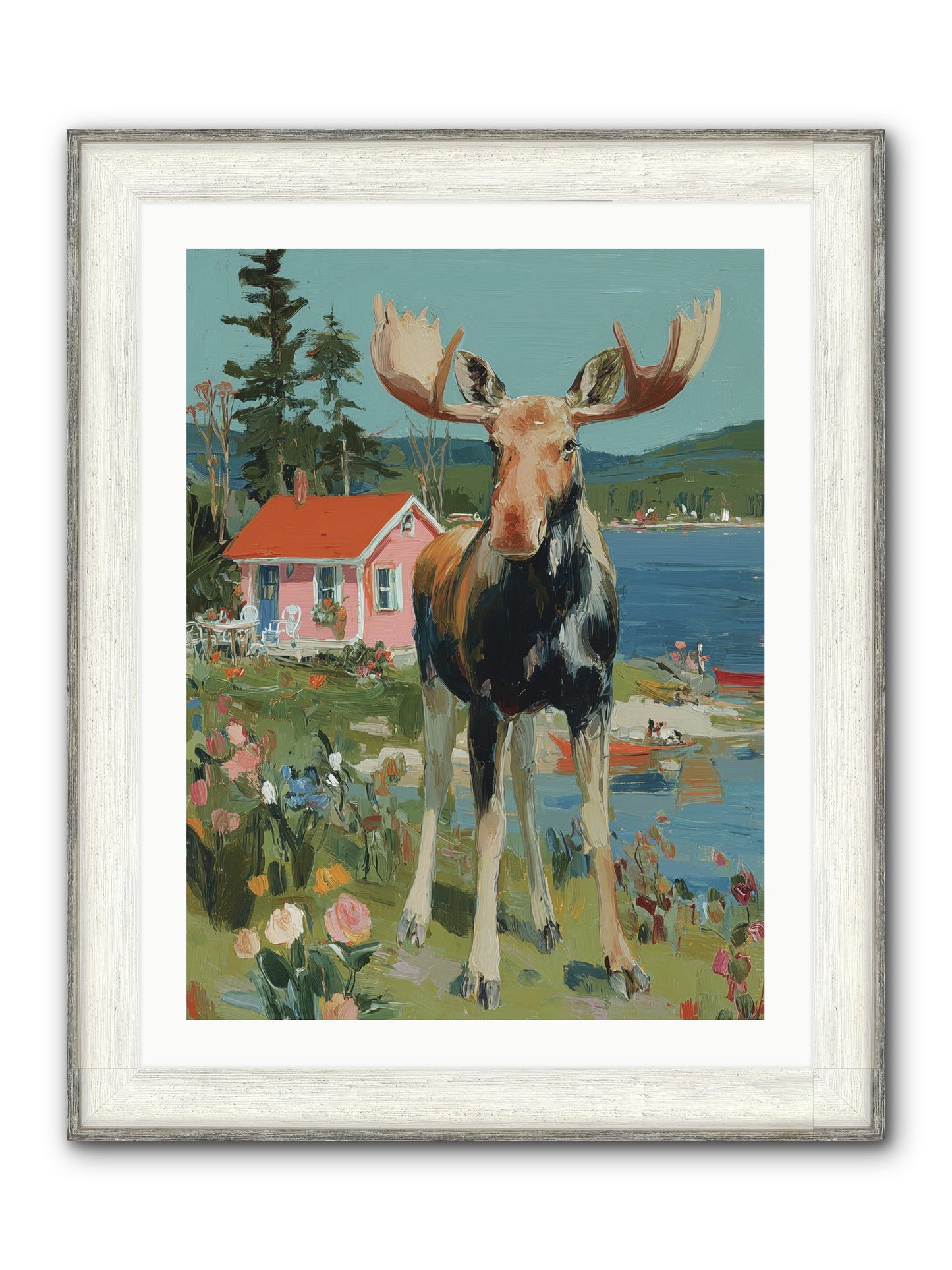Woodland Wanderer Framed Print - Driftwood White 24x32