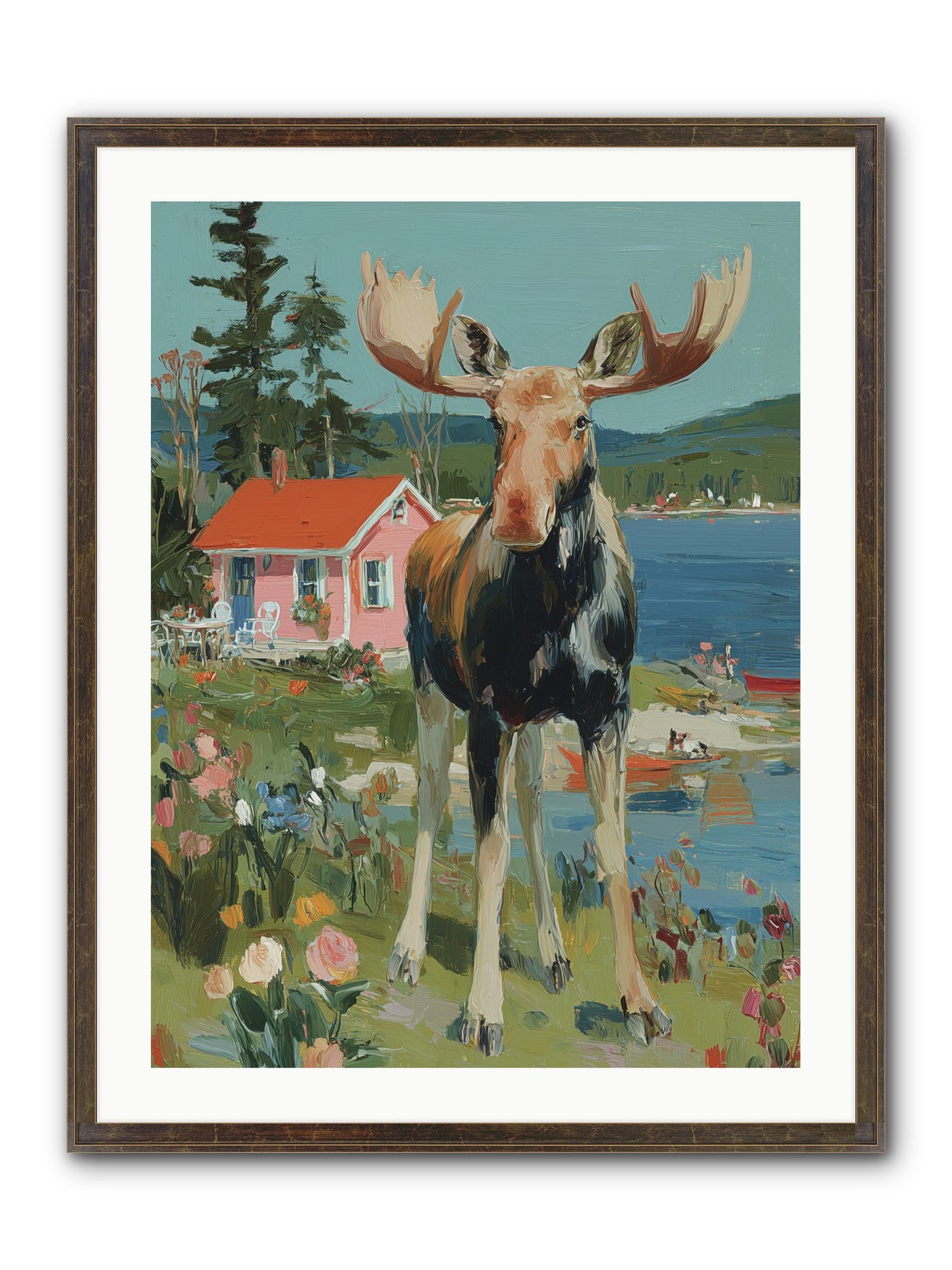 Woodland Wanderer Framed Print - Slimwoods Black/Gold 24x32