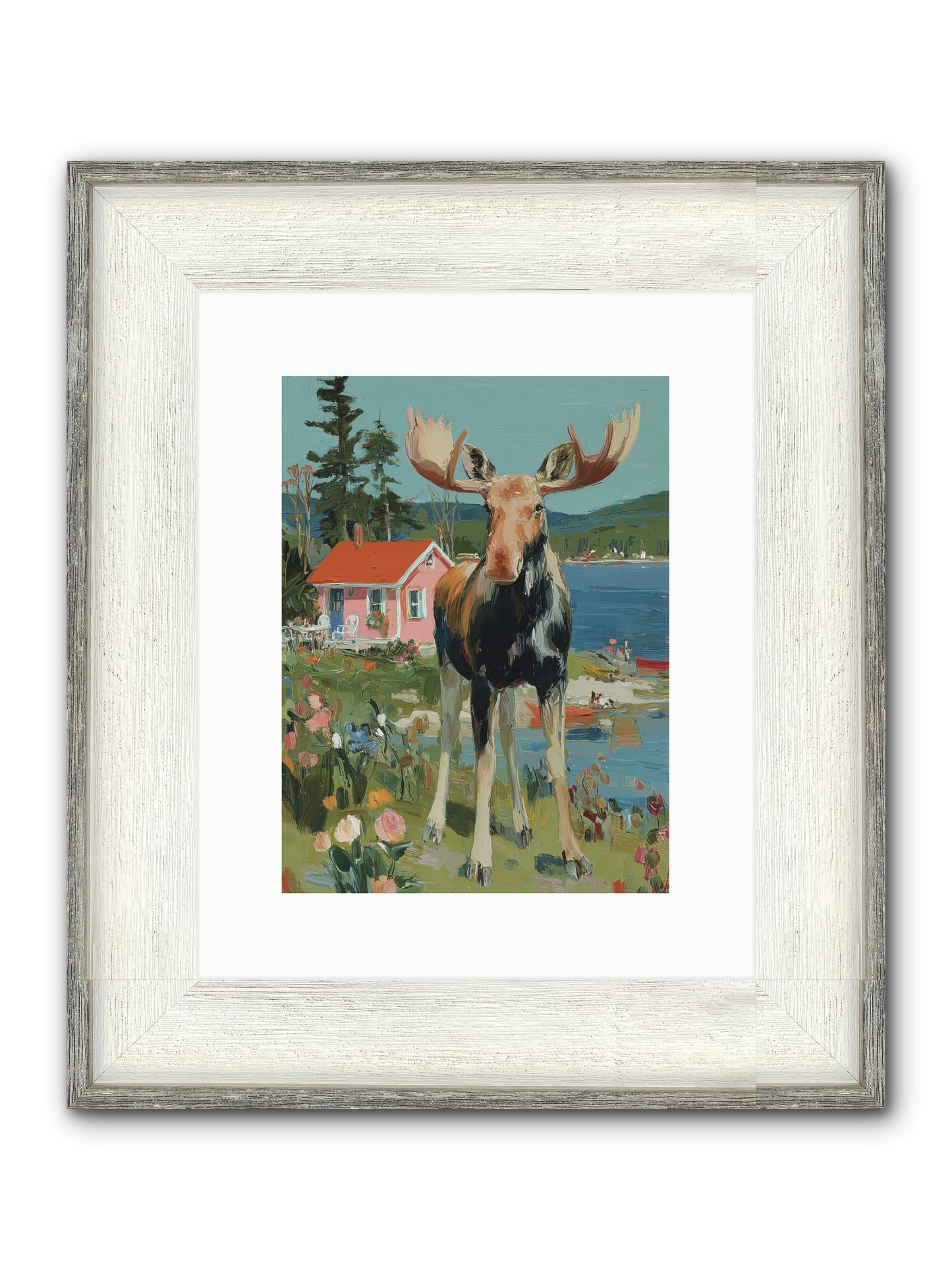 Woodland Wanderer Framed Print - Driftwood White 9x12