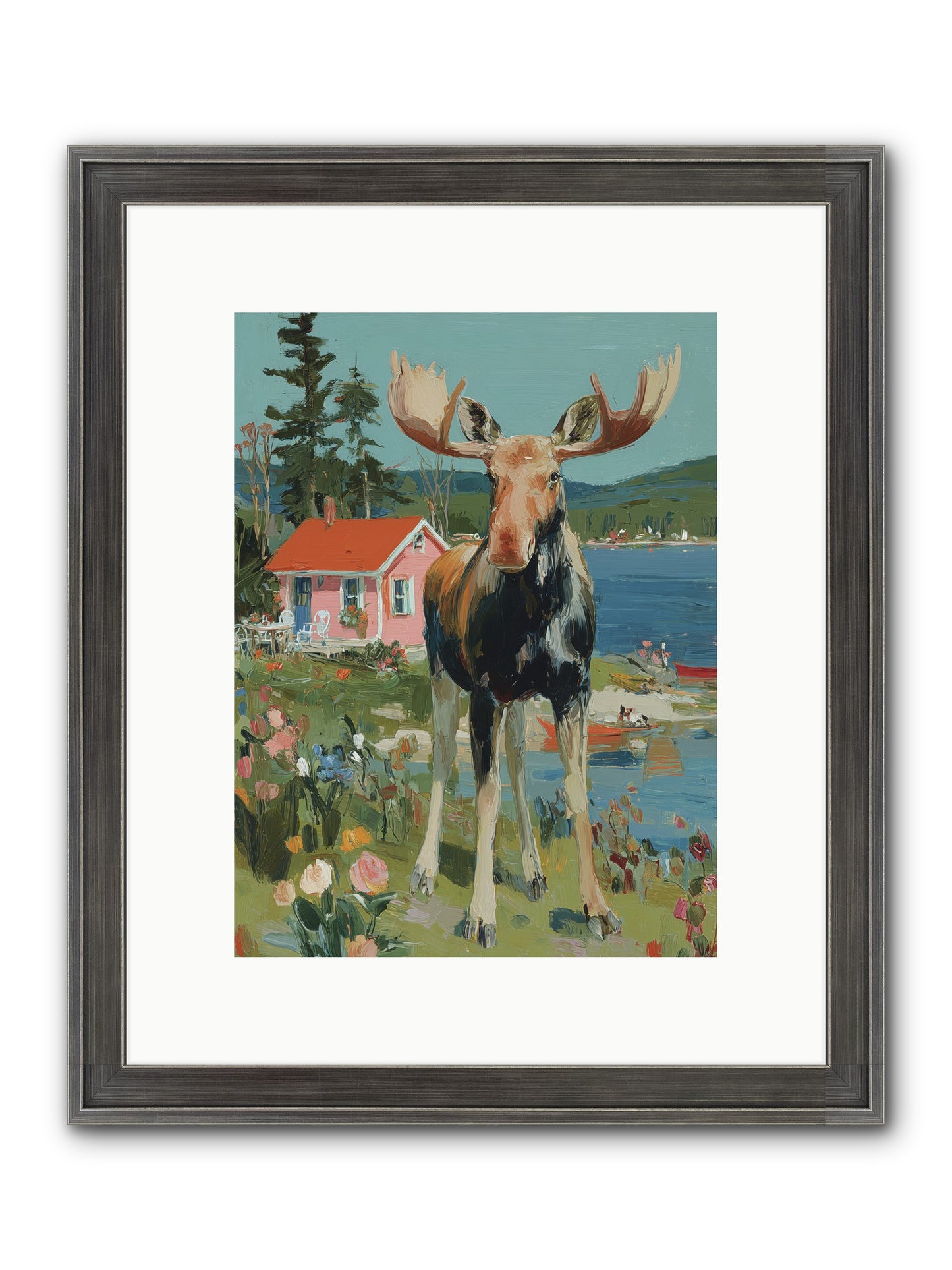 Woodland Wanderer Framed Print - Slimwoods Black/Silver 9x12