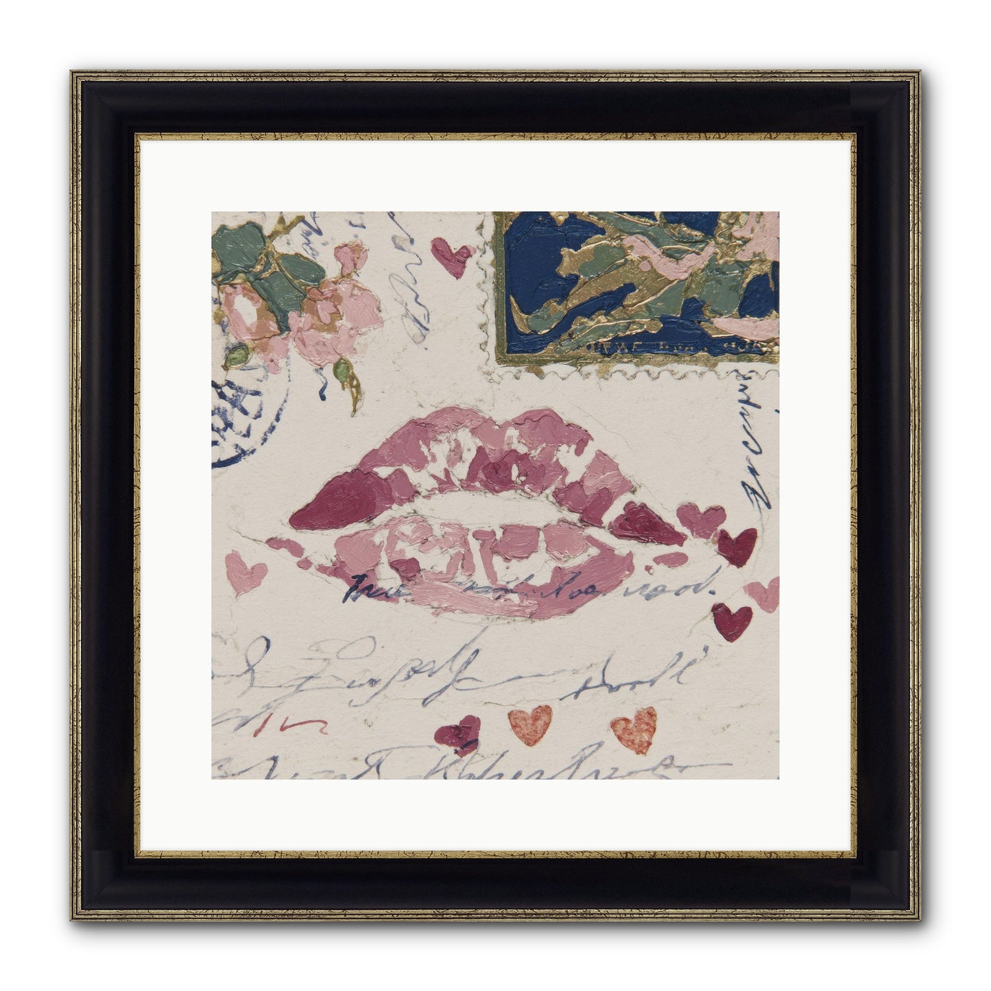 Worth Waiting For Framed Print - Black & Gold 16x16