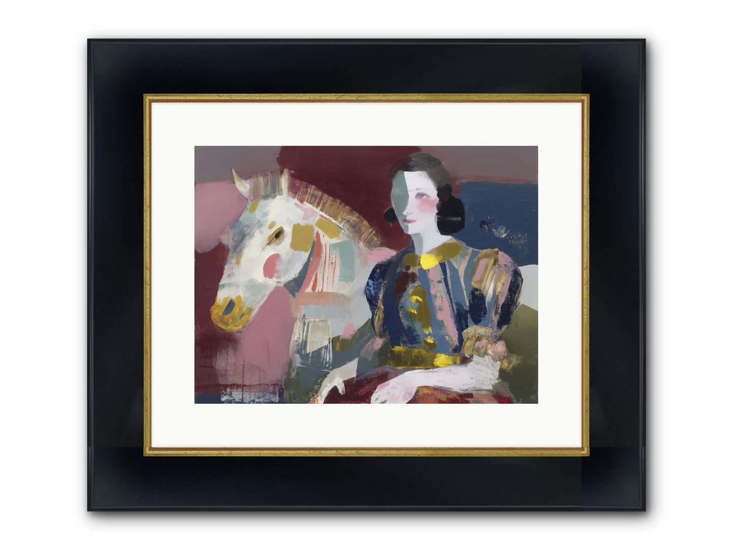 Woven Into Every Tale Framed Print - Wide Black w/Gold 16x12
