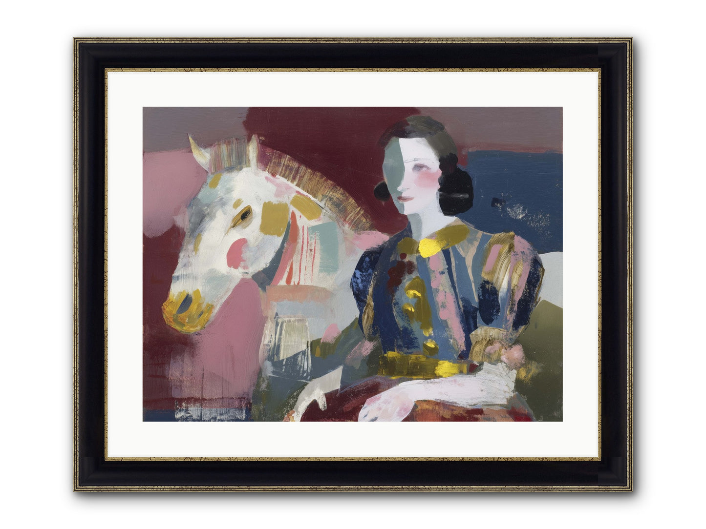 Woven Into Every Tale Framed Print - Black & Gold 24x18