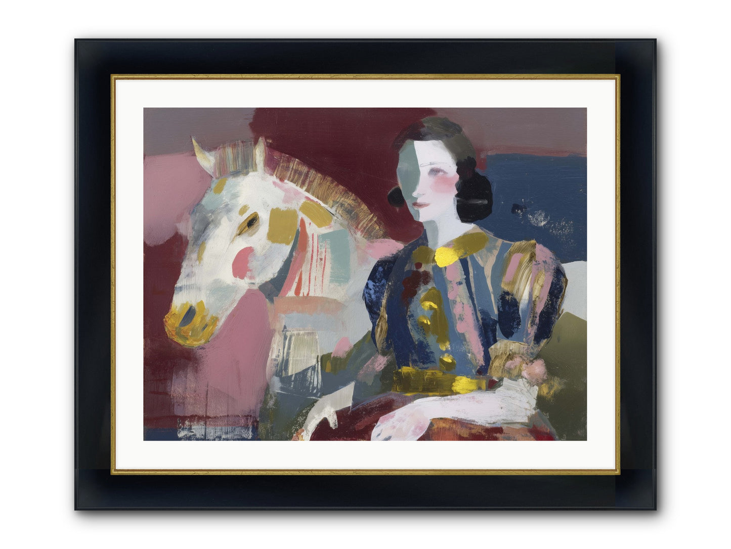 Woven Into Every Tale Framed Print - Wide Black w/Gold 32x24